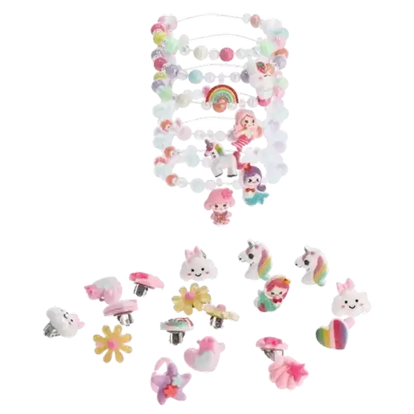 Image of Girl Glitz! Pretty Jewellery Earrings, Ring & Bracelet Set 4 Piece (Design May Vary)