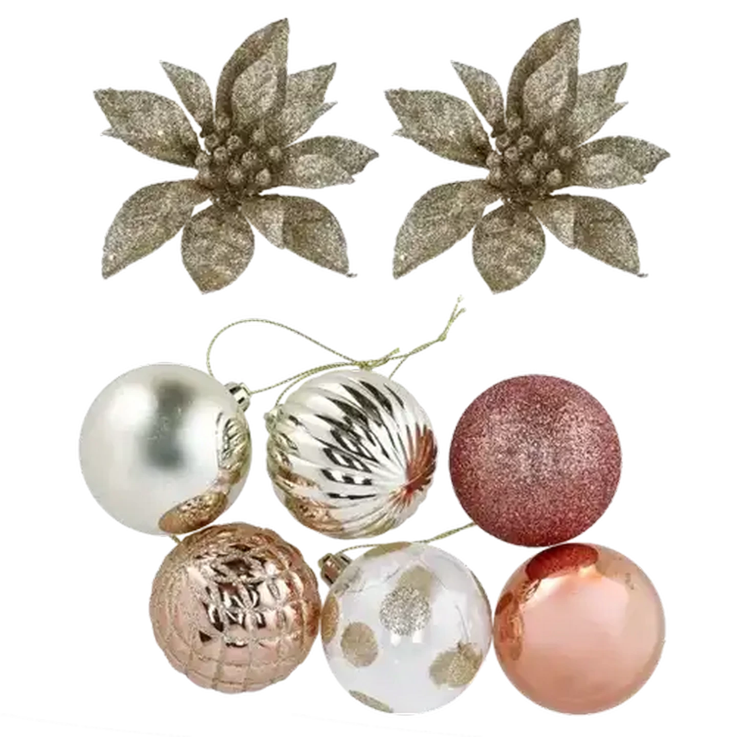 Image of Santa's Choice Christmas Mixed Bauble Decoration Set 44 Piece