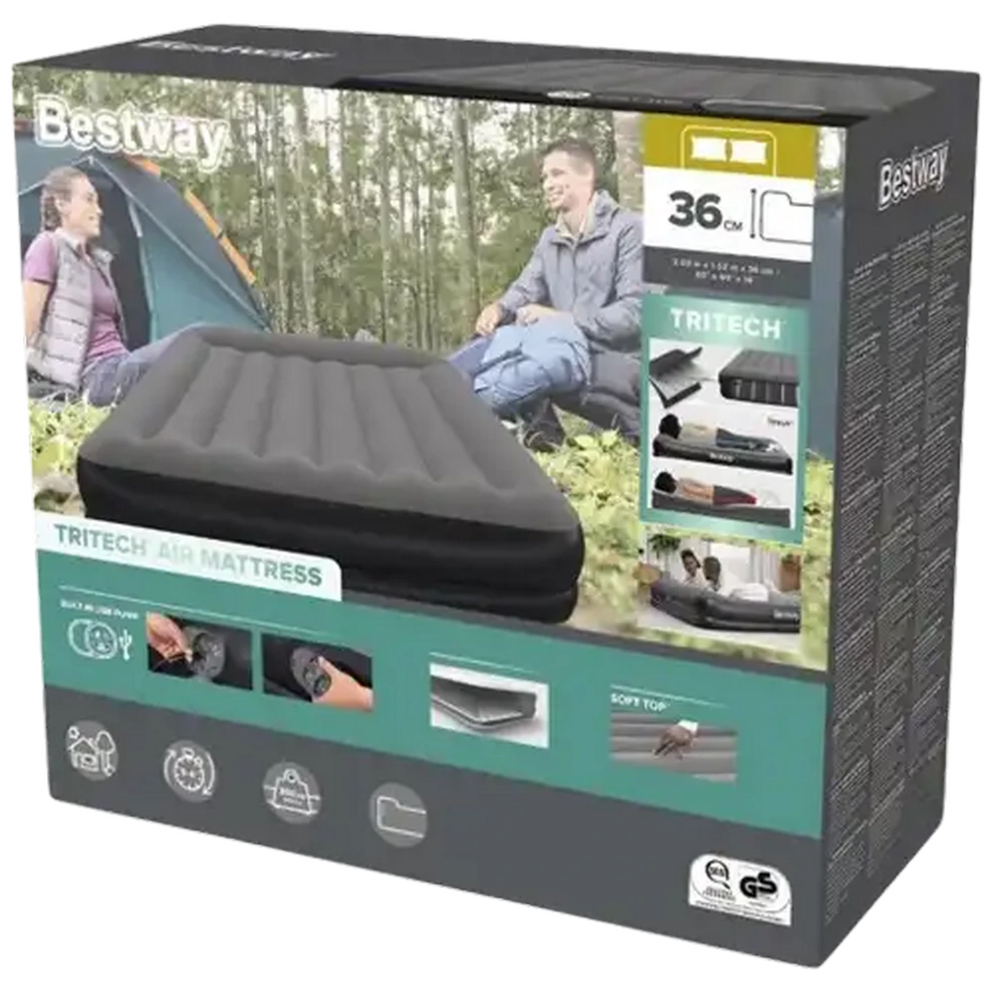 ベスト/ジレ cen. double air tuck jire Checkers Sixty60 | Bestway Tritech Air Mattress Double with USB
