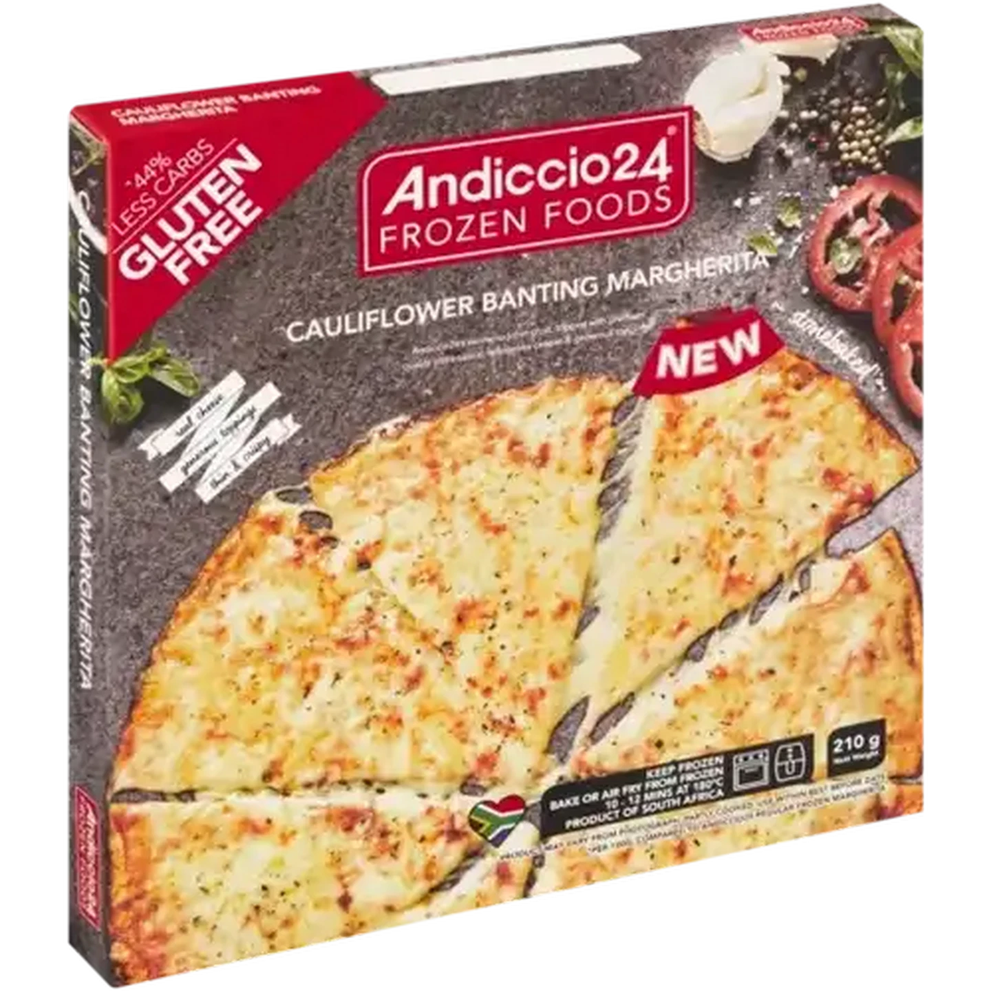 Image of Andiccio24 Frozen Cauliflower Banting Margherita Pizza 210g
