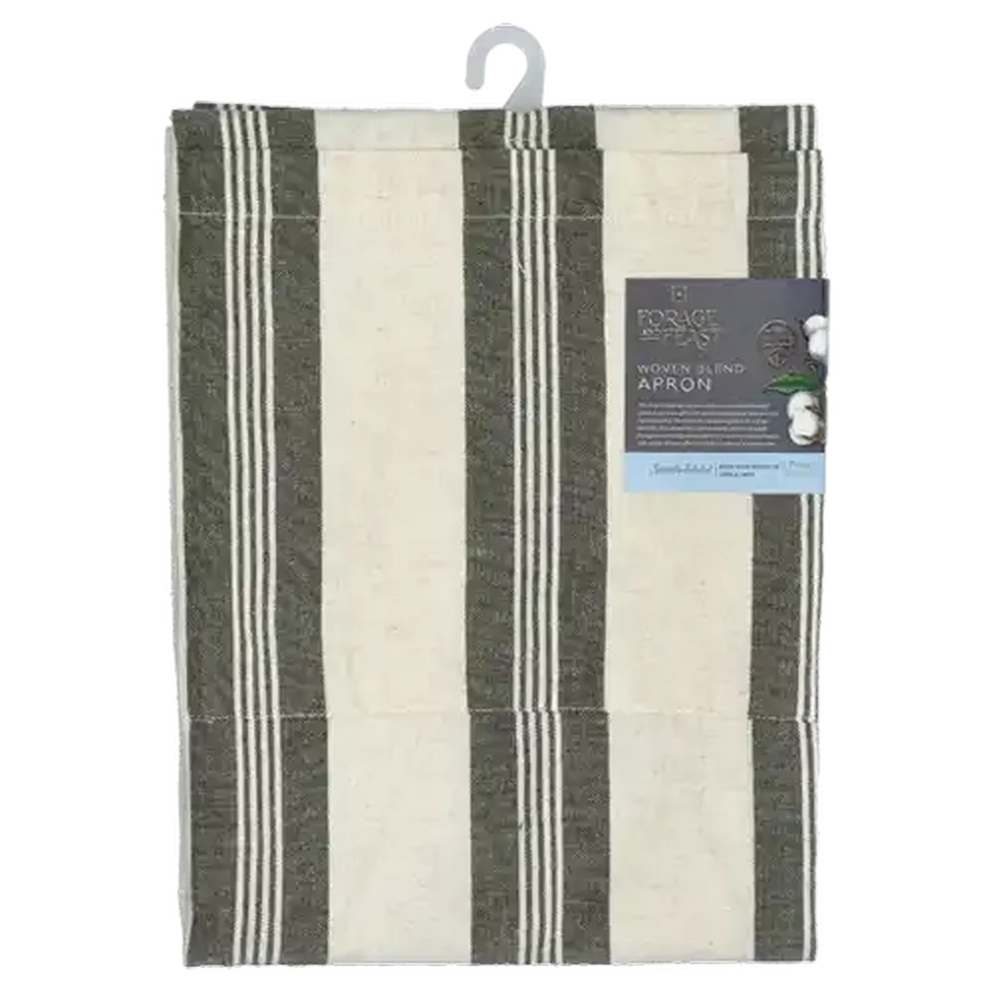 Image of Forage And Feast Savor Woven Green Apron 70 x 90cm