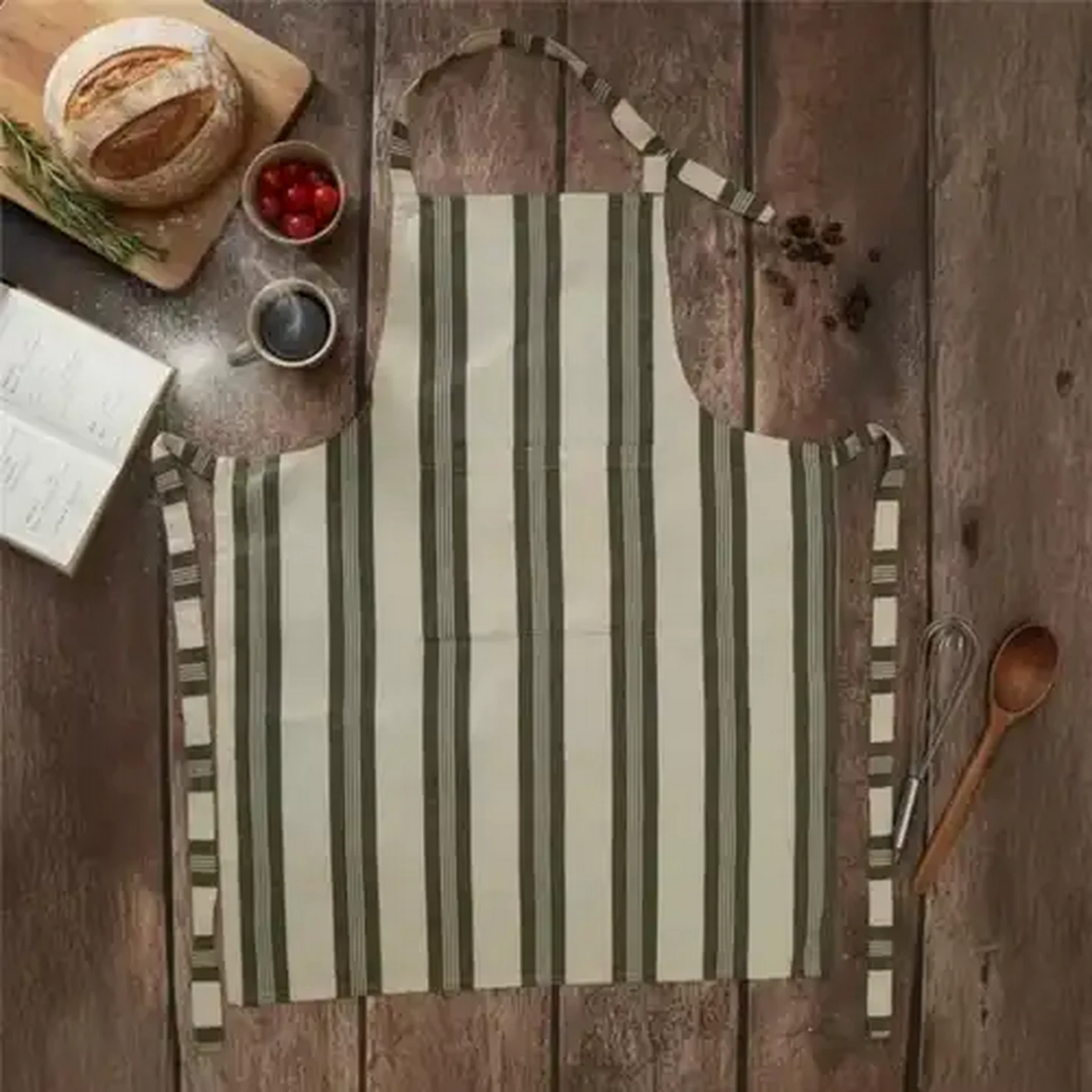 Image of Forage And Feast Savor Woven Green Apron 70 x 90cm