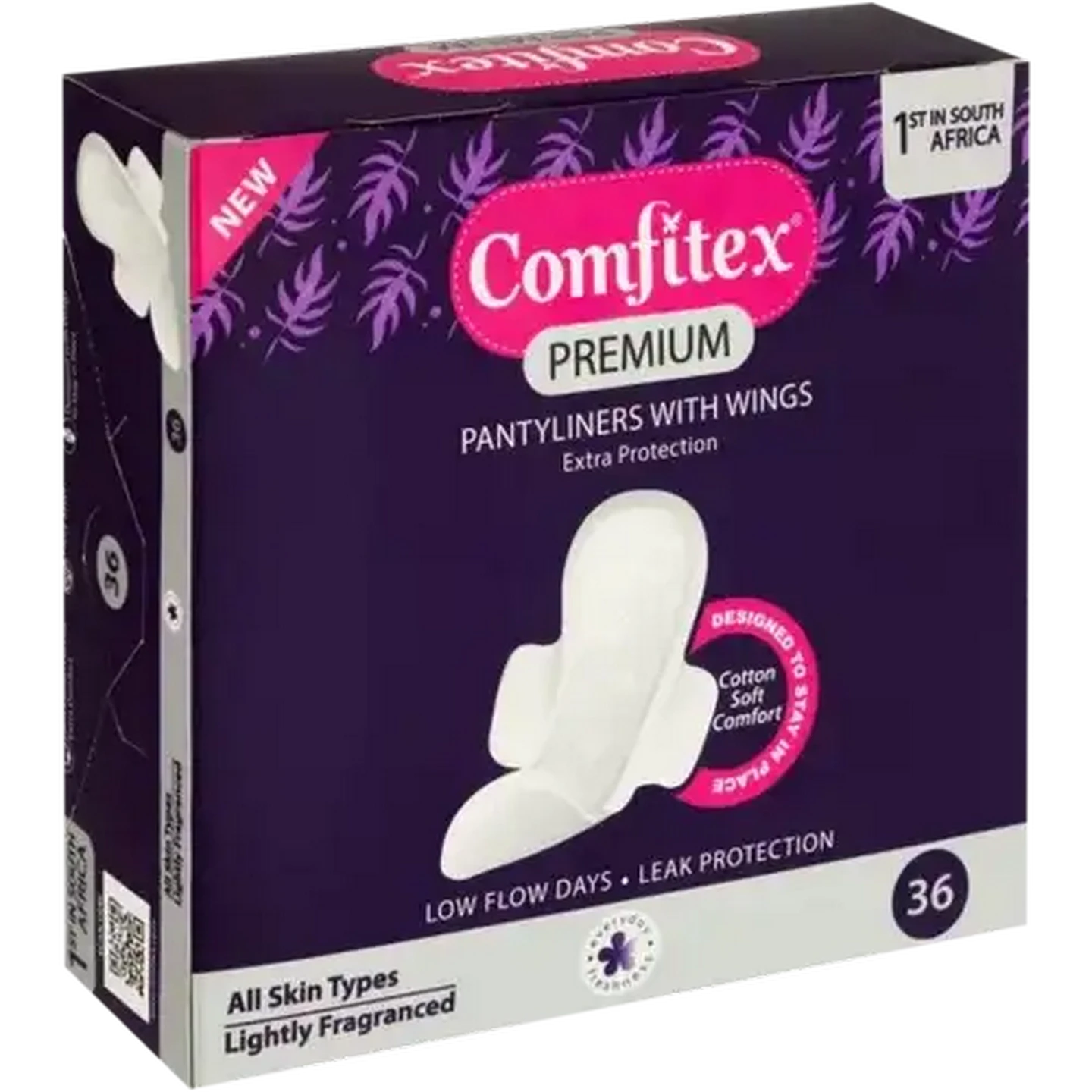 Image of Comfitex Low Flow Lightly Fragranced Pantyliners with Wings 36 Pack