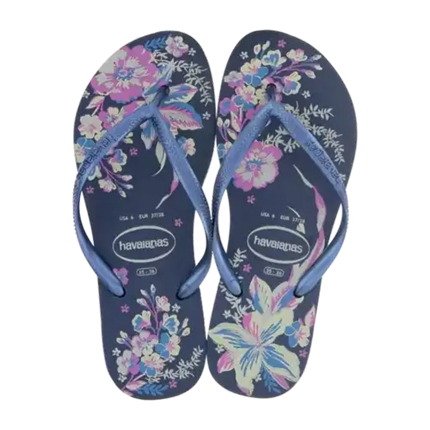 Image of Havaianas Ladies Slim Organic Sandals Blue Size 39/40