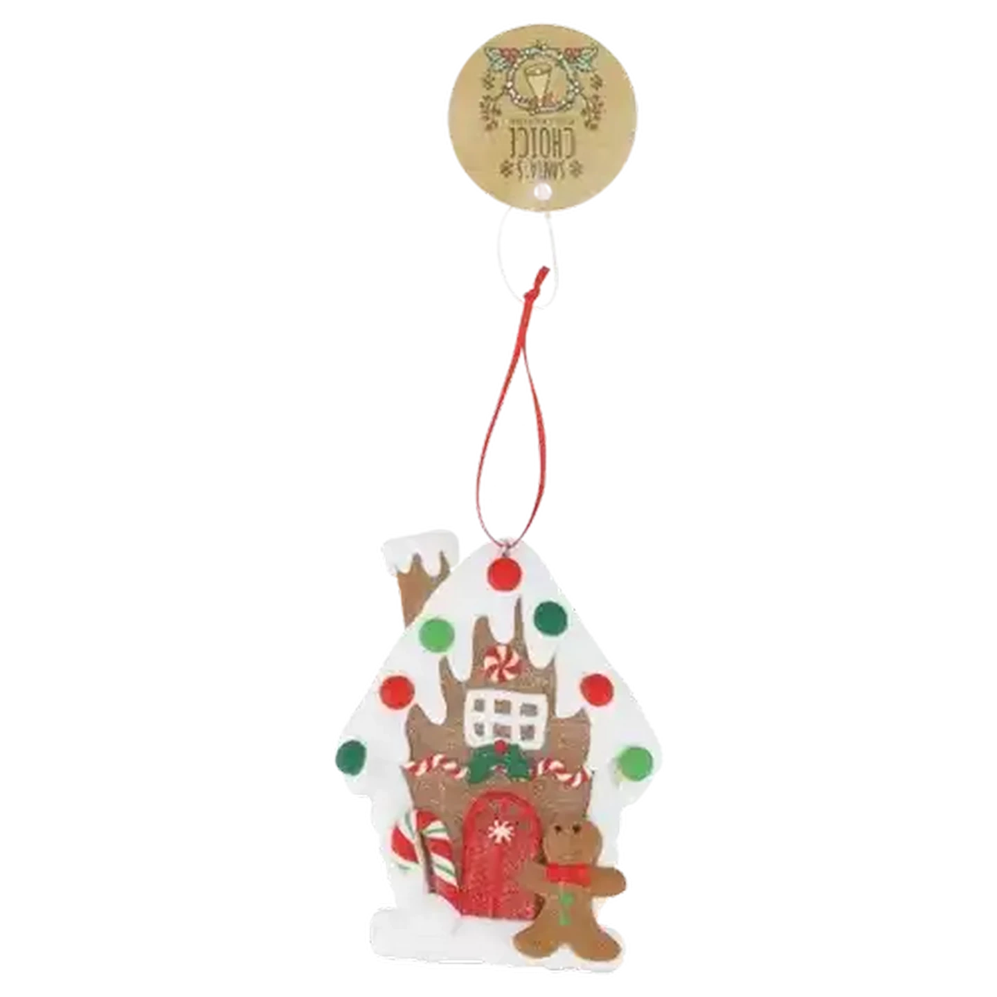 Image of Santa's Choice Gingerbread House Clay Tree Decoration