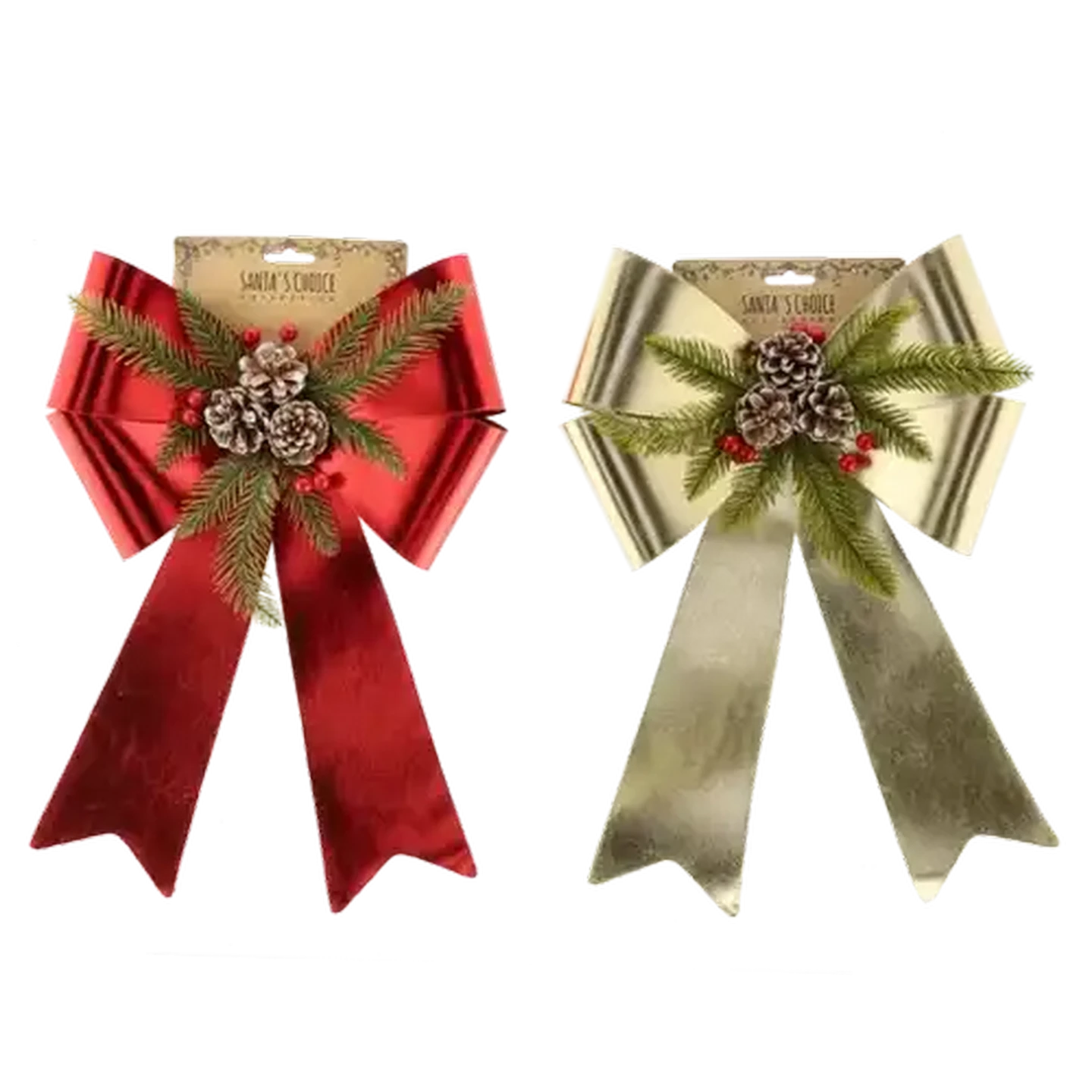 Image of Santa's Choice Bow with Ornaments (Colour May Vary)