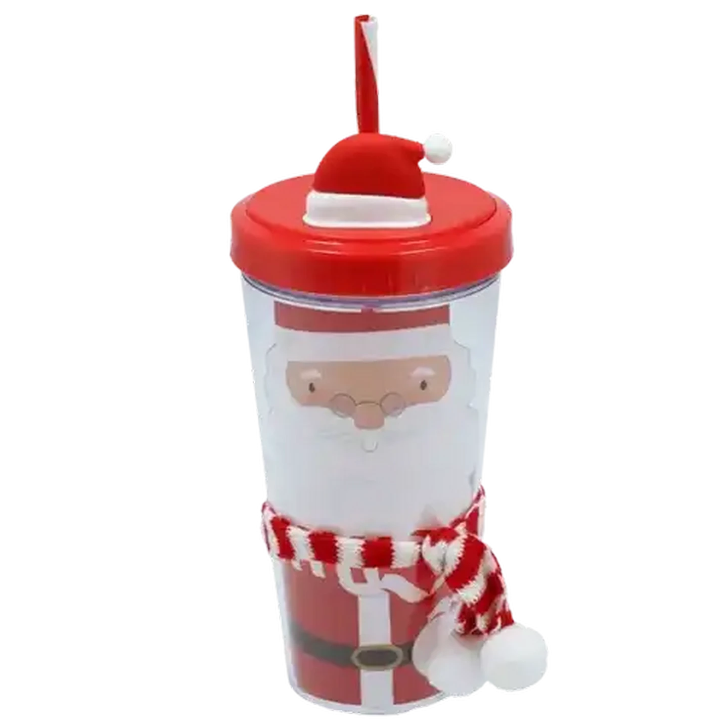 Image of Christmas Santa Novelty Cup with Straw