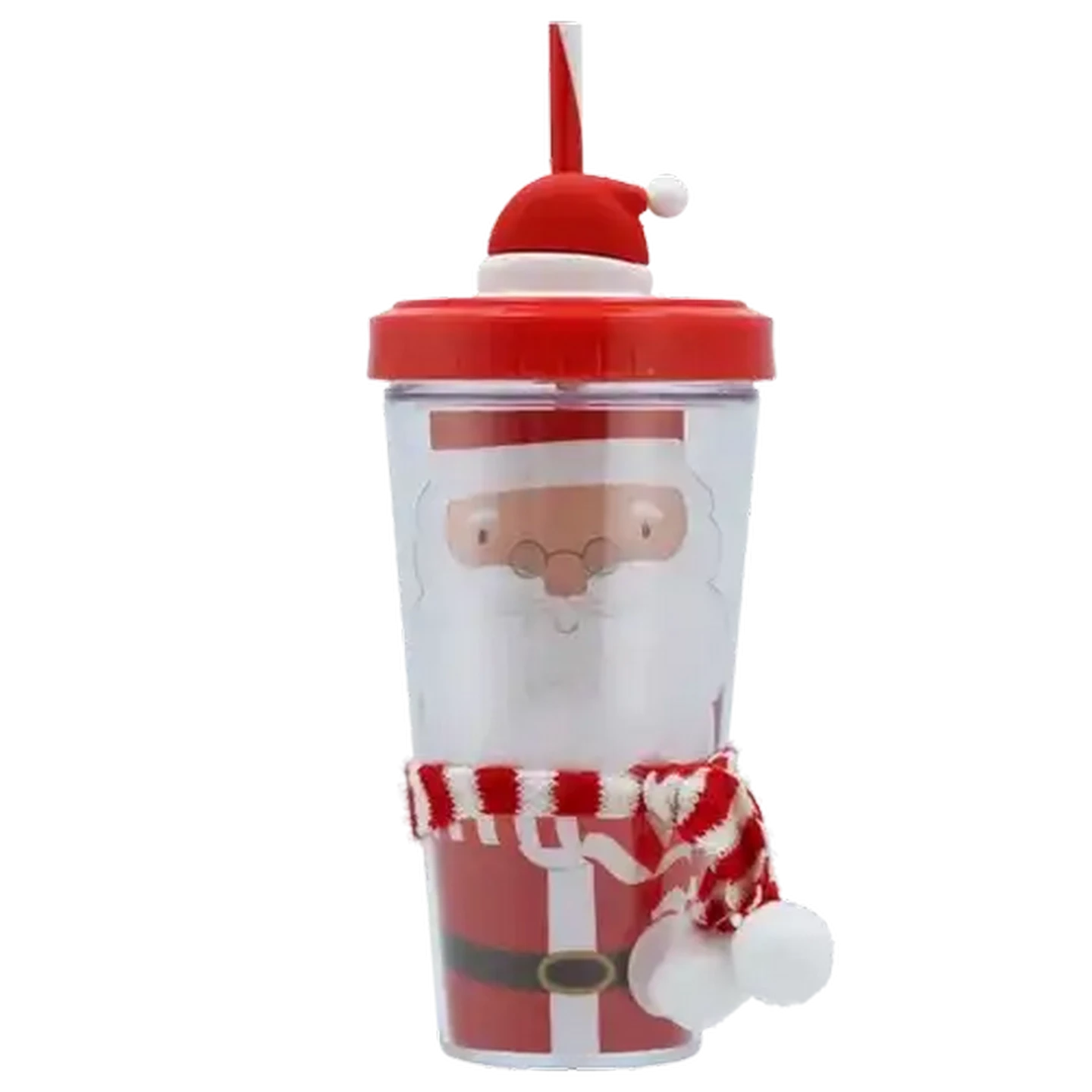 Image of Christmas Santa Novelty Cup with Straw