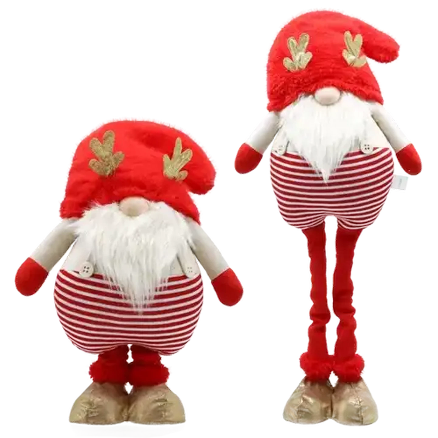 Image of Santa's Choice Red & Gold Gnome Pull Out Legs 78cm