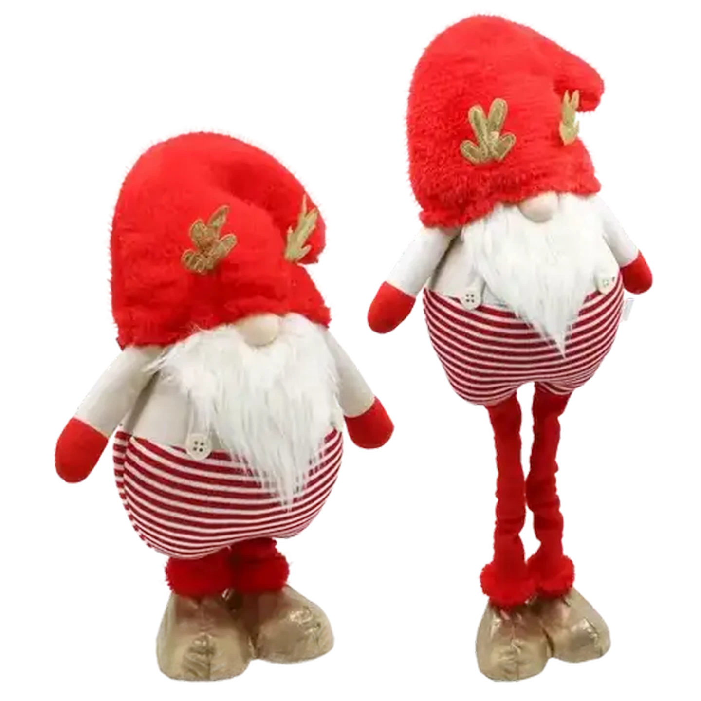 Image of Santa's Choice Red & Gold Gnome Pull Out Legs 78cm