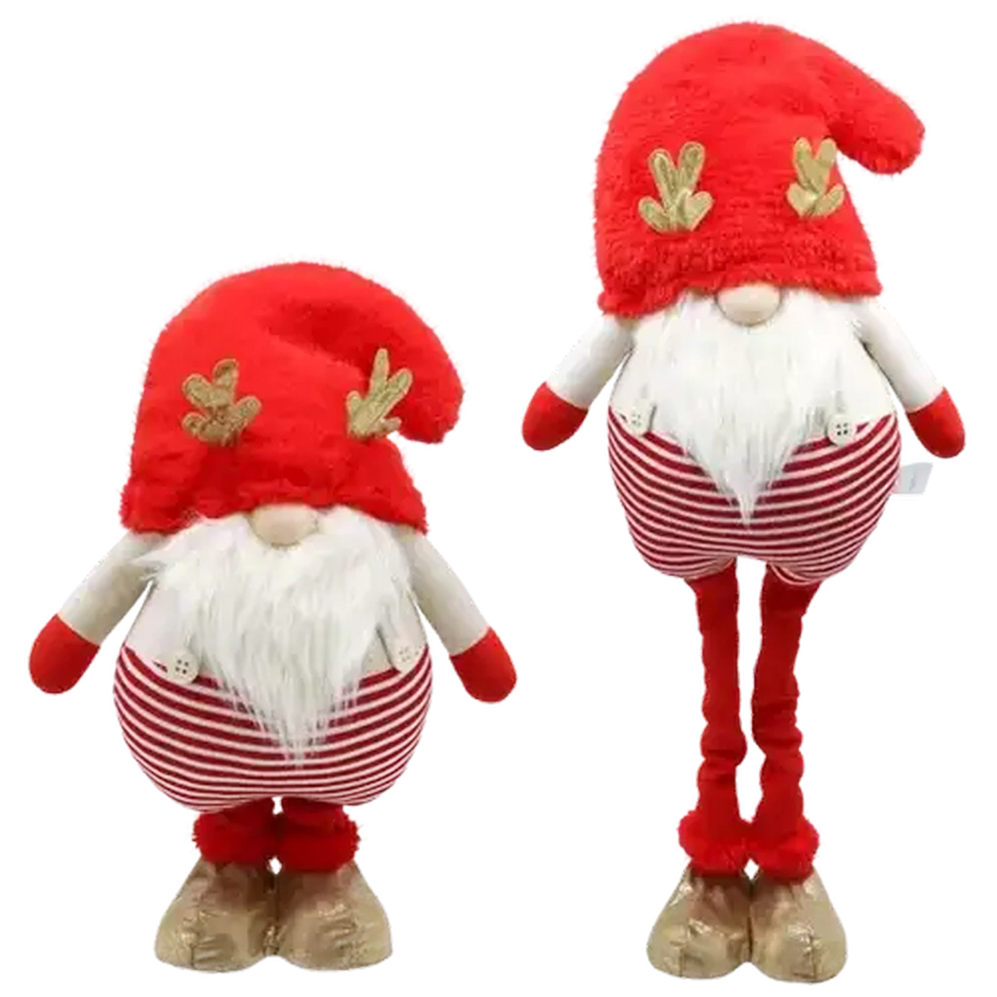 Image of Santa's Choice Red & Gold Gnome Pull Out Legs 78cm