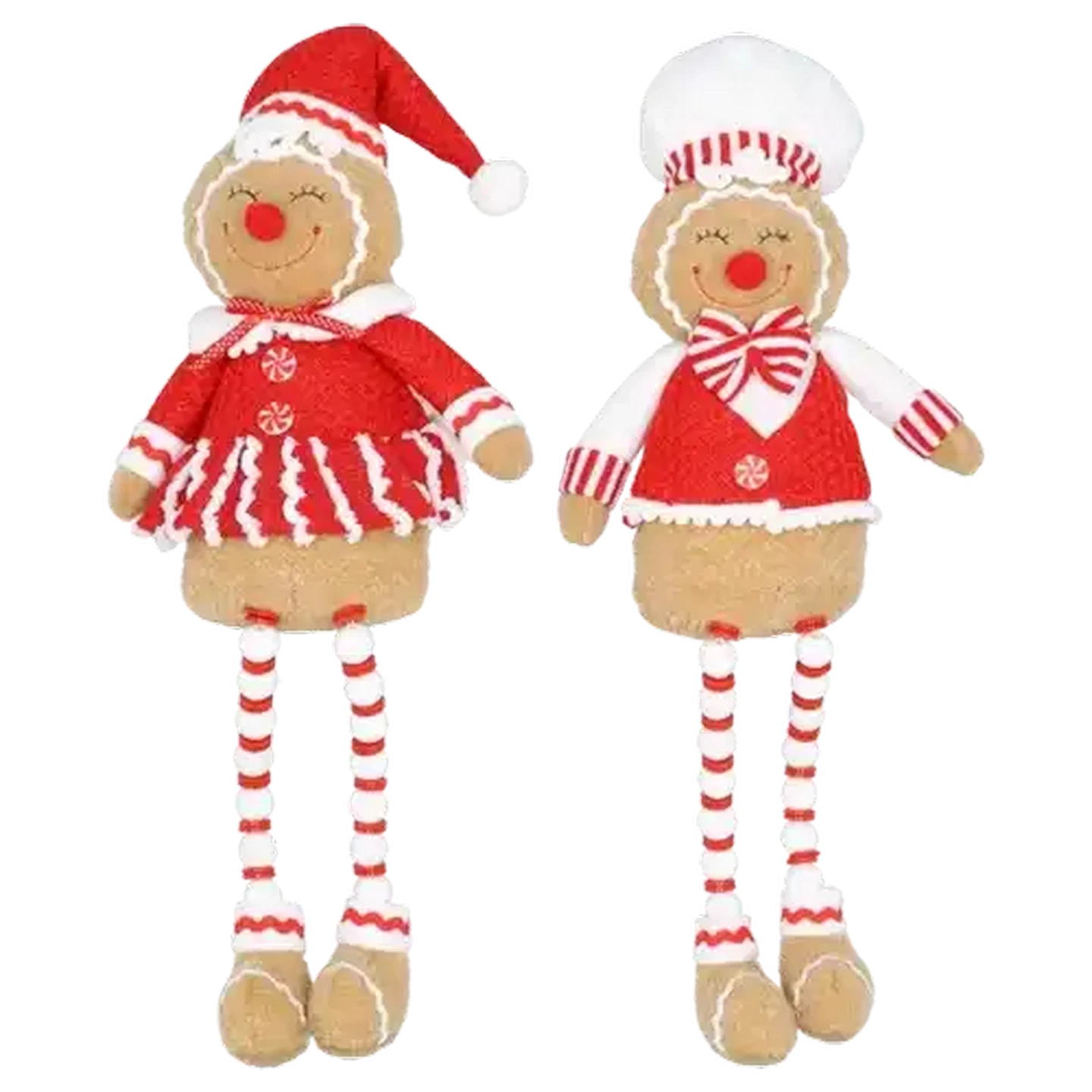 Image of Santa's Choice Gingerbread Figurines with Beaded Legs 43cm (Design May Vary)