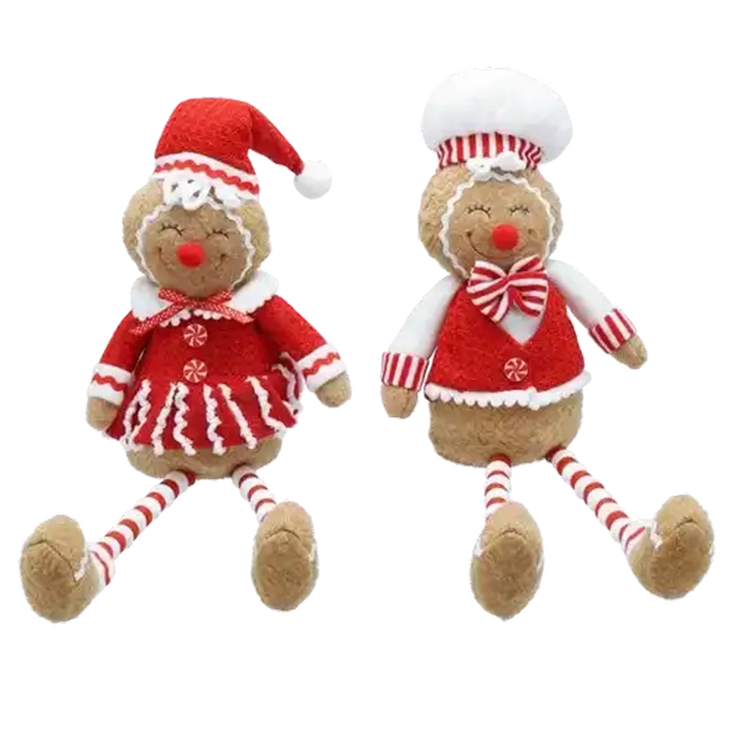 Image of Santa's Choice Gingerbread Figurines with Beaded Legs 43cm (Design May Vary)