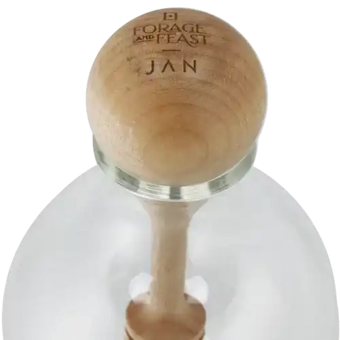 Image of Forage And Feast JAN Limited Edition Honey Glass Jar with Maple Wood Dipper