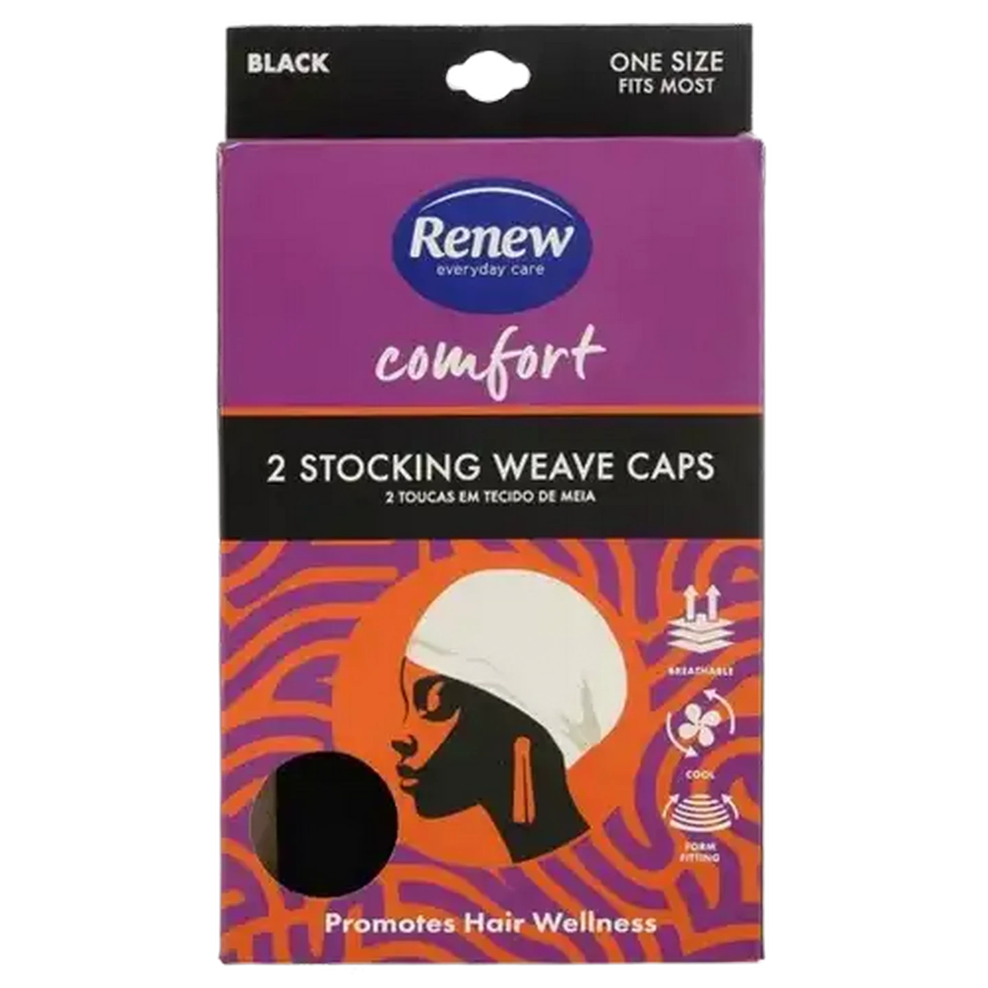 【最終お値下げ】renacnatta Hair Wrap Checkers Sixty60 | Renew Black One-Size-Fits-All Stocking Weave