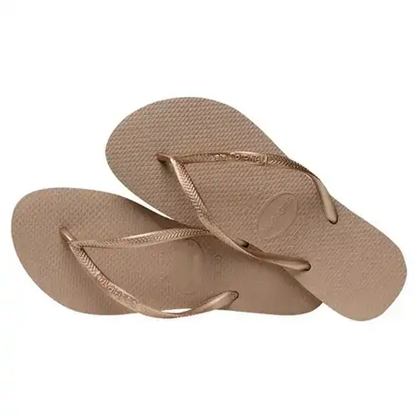 Image of Havaianas Ladies Slim Rose Gold Sandals 37/38 (Size 4/5)