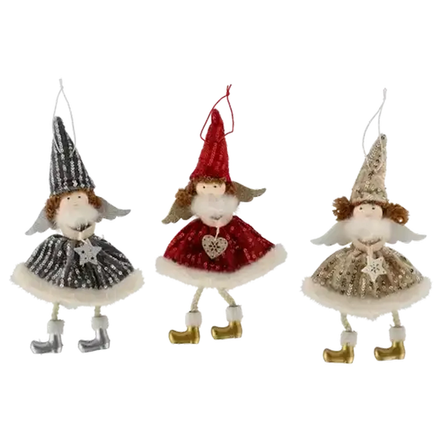 Image of Santa's Choice Doll with Sequins Christmas Tree Decoration (Type May Vary)