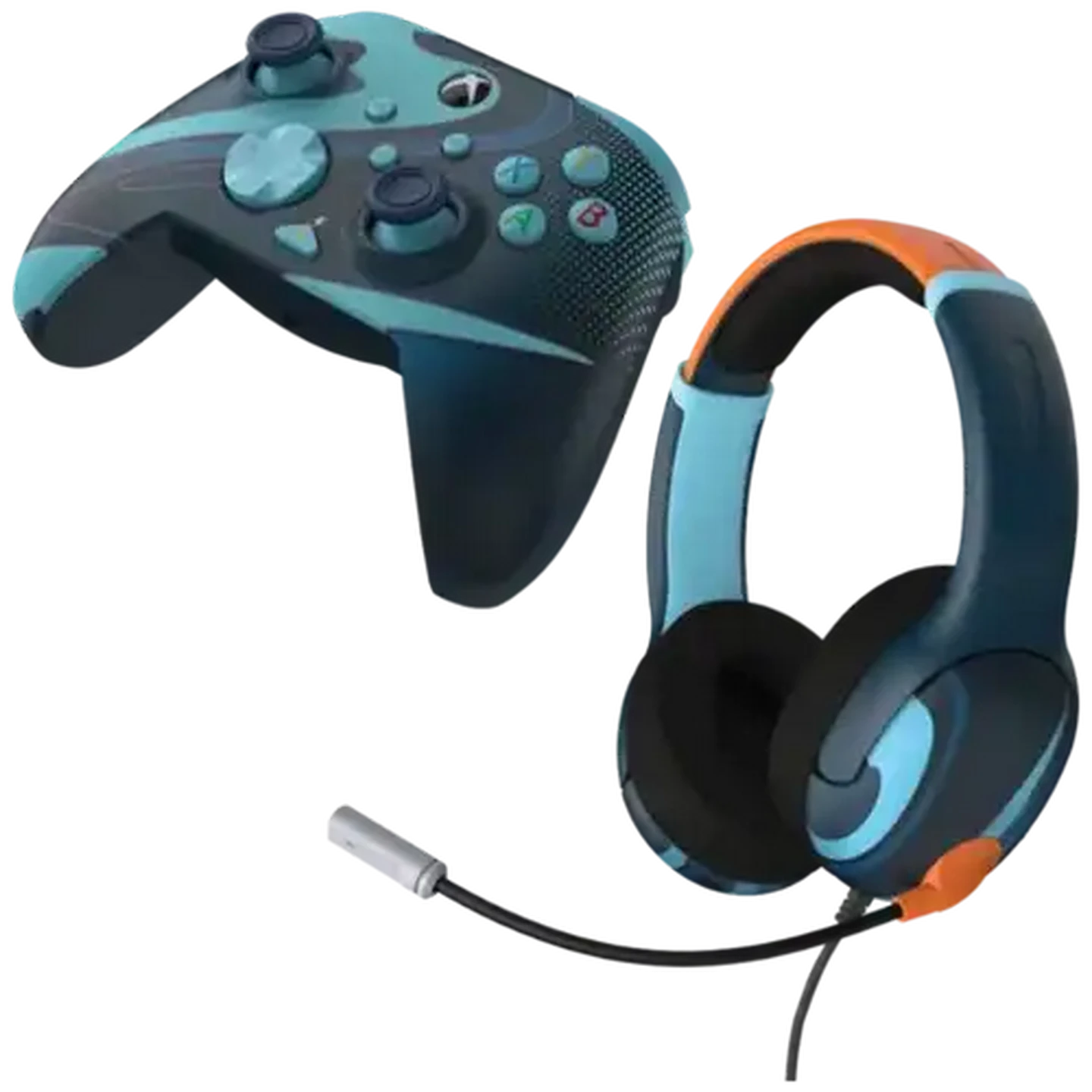 Image of PDP Rematch Blue Cntrl + Airlite Wired Headset Bundle