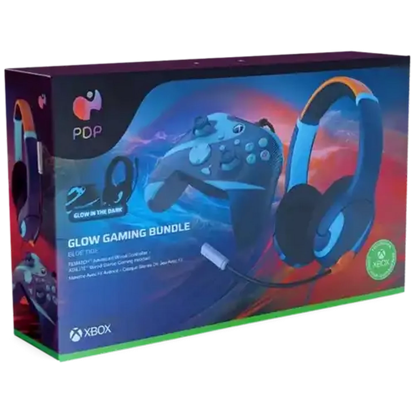 Image of PDP Rematch Blue Cntrl + Airlite Wired Headset Bundle