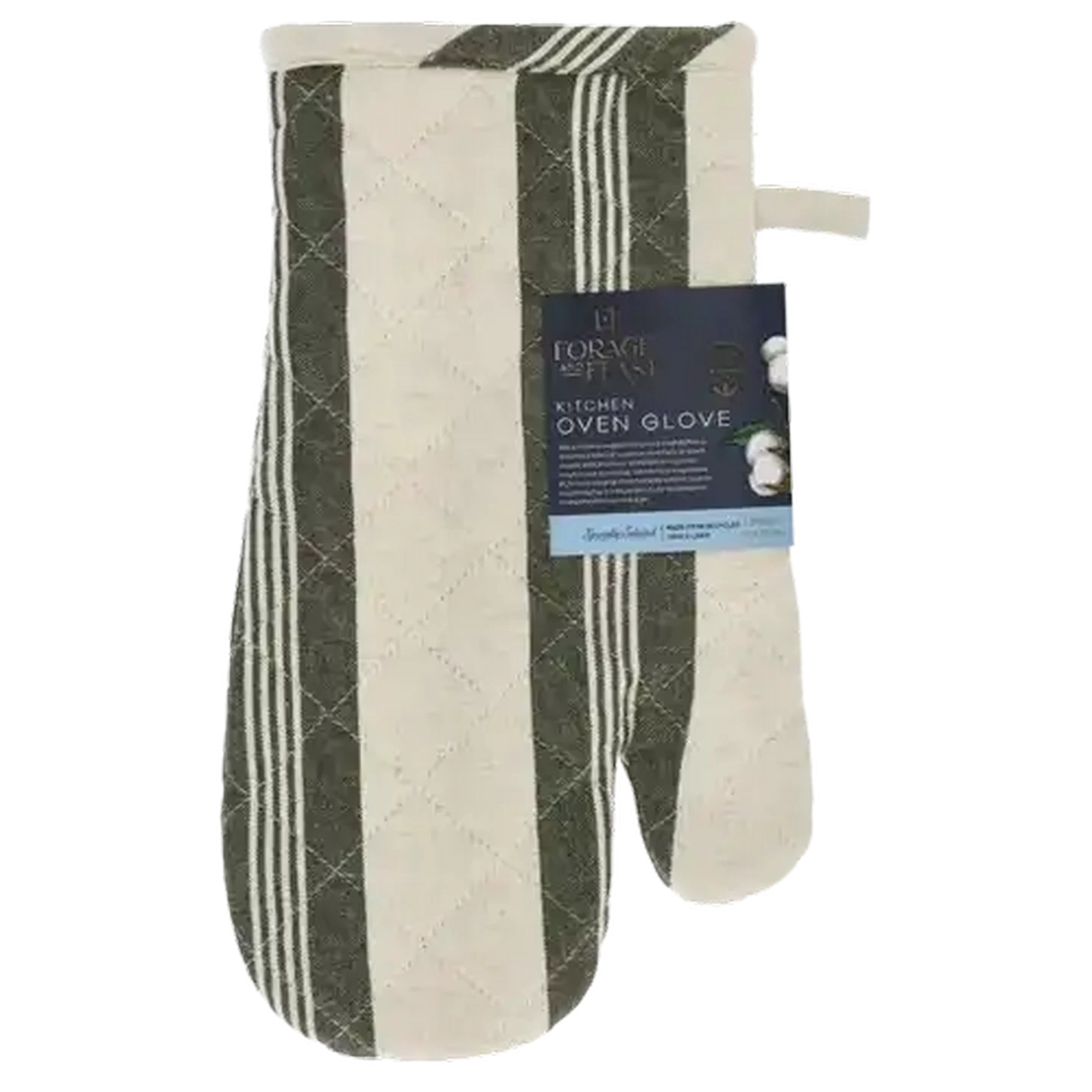 Image of Forage And Feast Green Savor Kitchen Oven Glove 16 x 32cm
