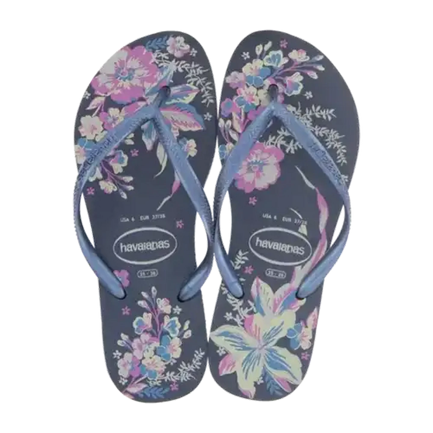 Image of Havaianas Ladies Slim Organic Sandals Blue Size 35/36