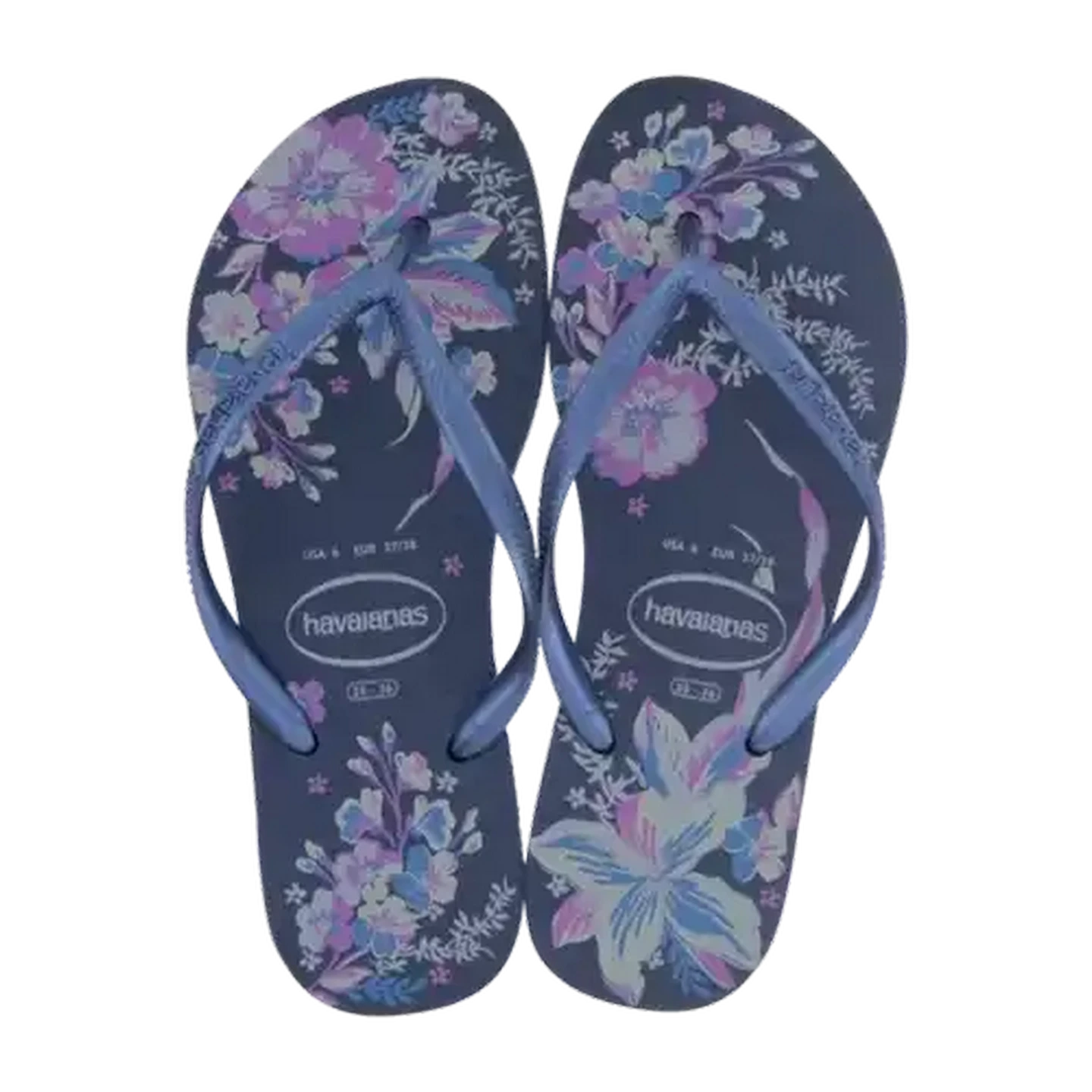 Image of Havaianas Ladies Slim Organic Sandals Blue Size 37/38