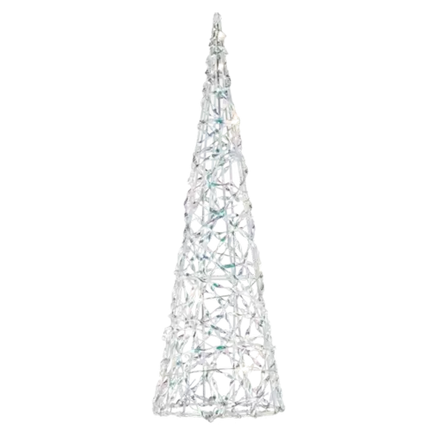 Image of Battery Operated LED Cone Christmas Tree with Lights 40cm