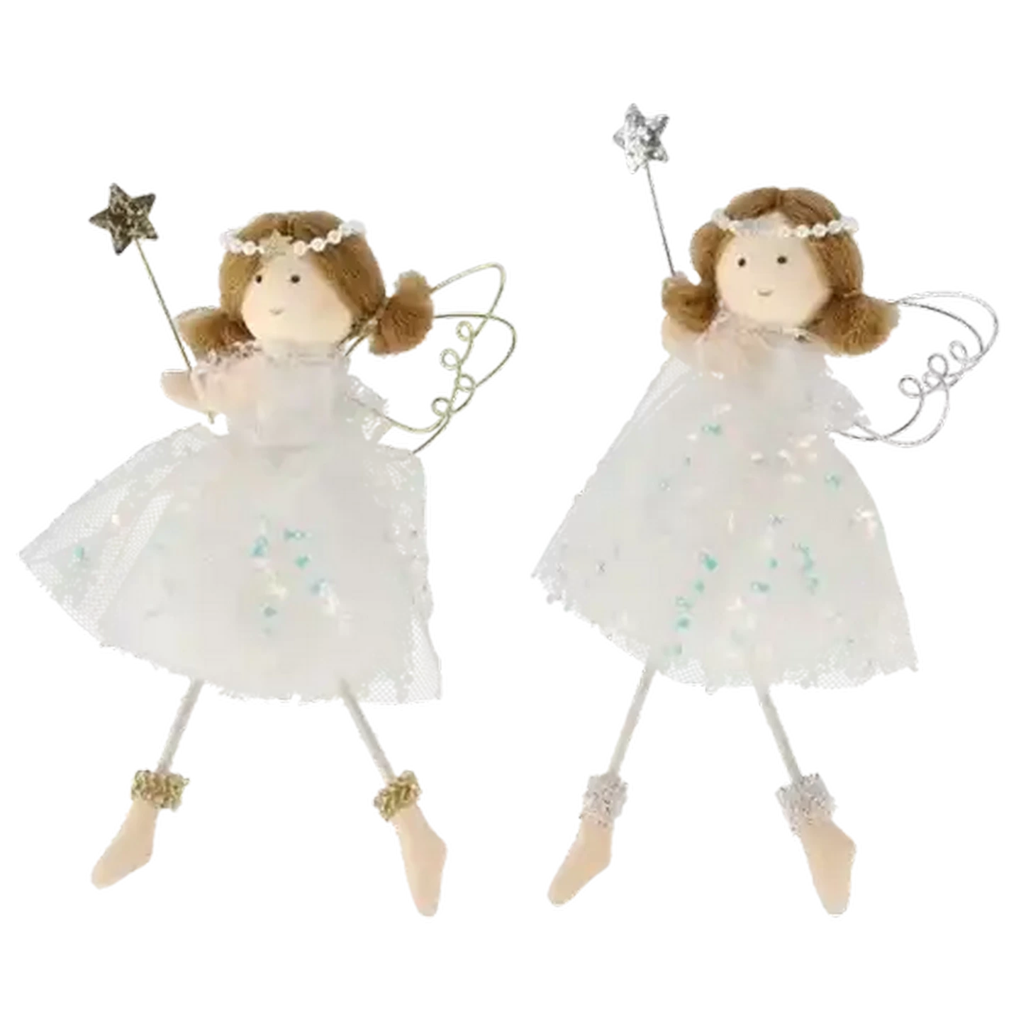 Image of Santa's Choice Angel with Star Christmas Tree Decoration (Colour May Vary)