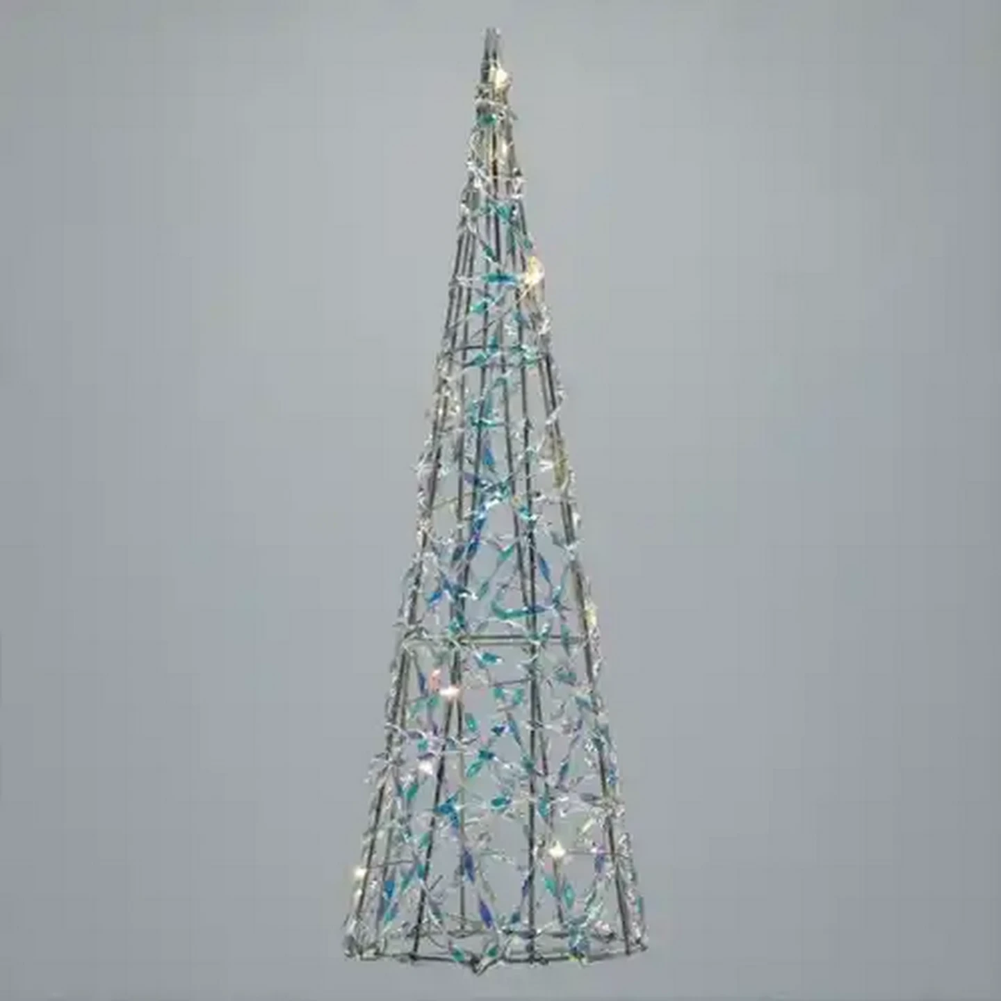 Image of Battery Operated LED Cone Christmas Tree with Lights 40cm