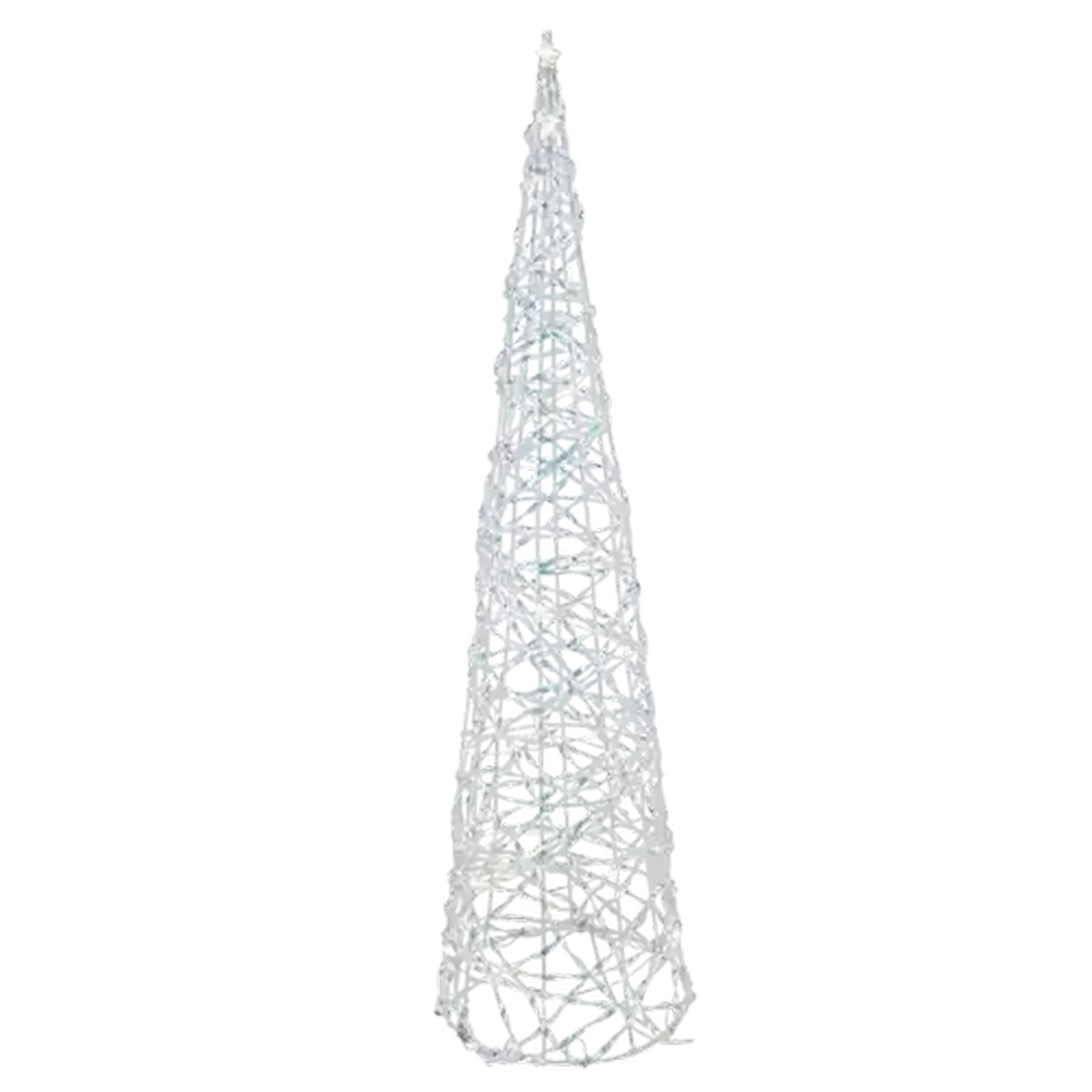 Image of Battery Operated LED Cone Christmas Tree with Lights 60cm