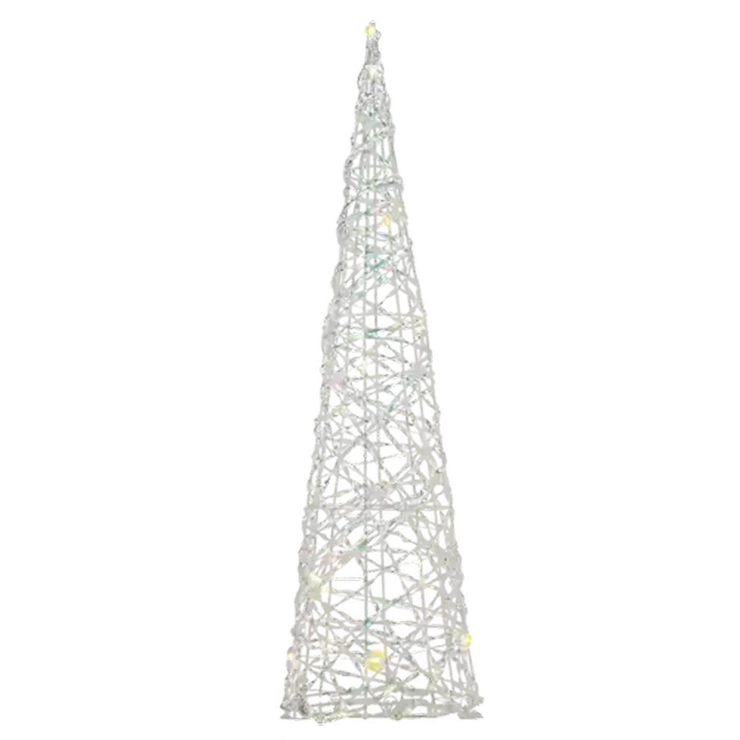 Image of Battery Operated LED Cone Christmas Tree with Lights 60cm