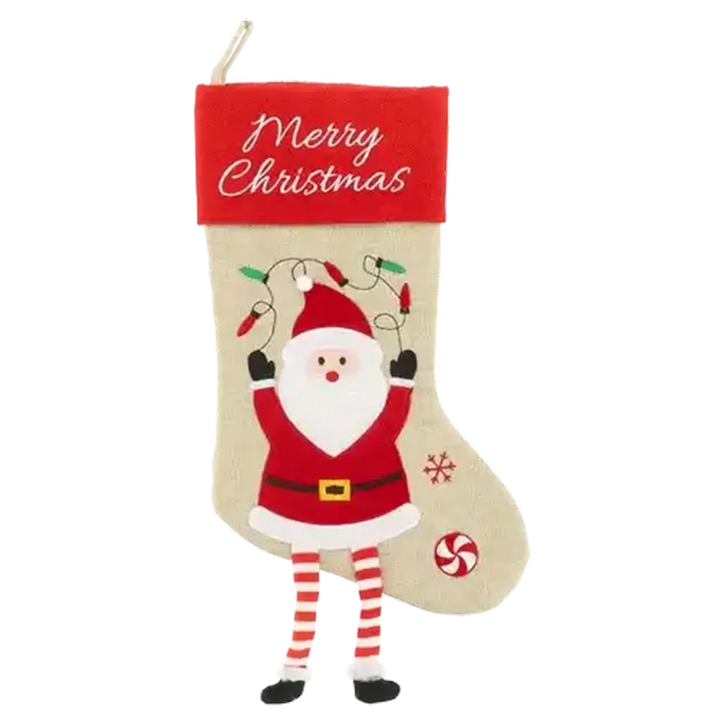 Image of Hessian Christmas Stocking 40cm (Design May Vary)