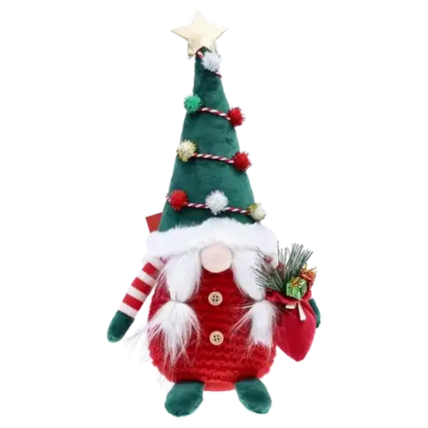 Image of Santa's Choice Christmas Decor Gnome With Hat 31cm