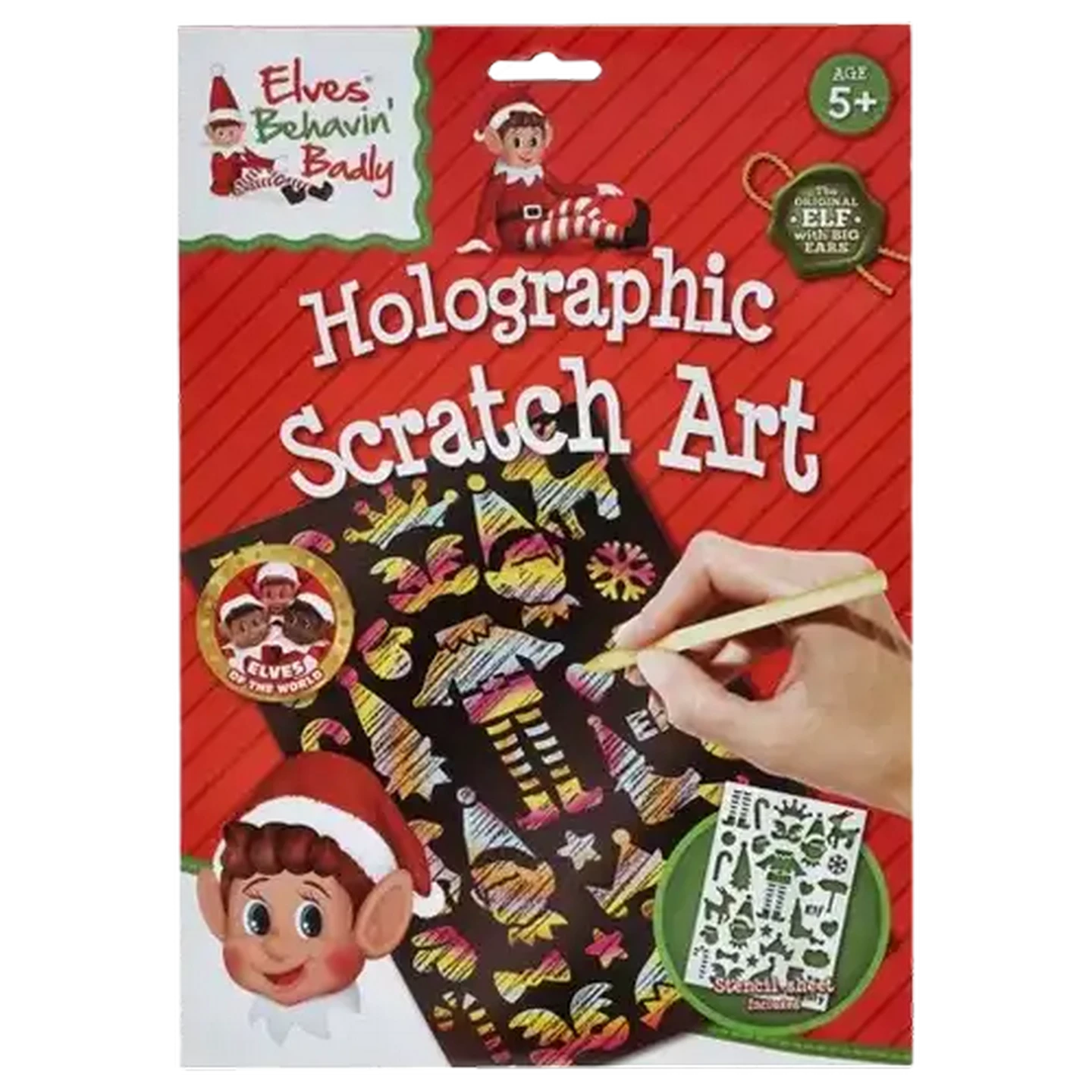 Image of Elves Behavin' Badly Holographic Scratch Art Accessory Set