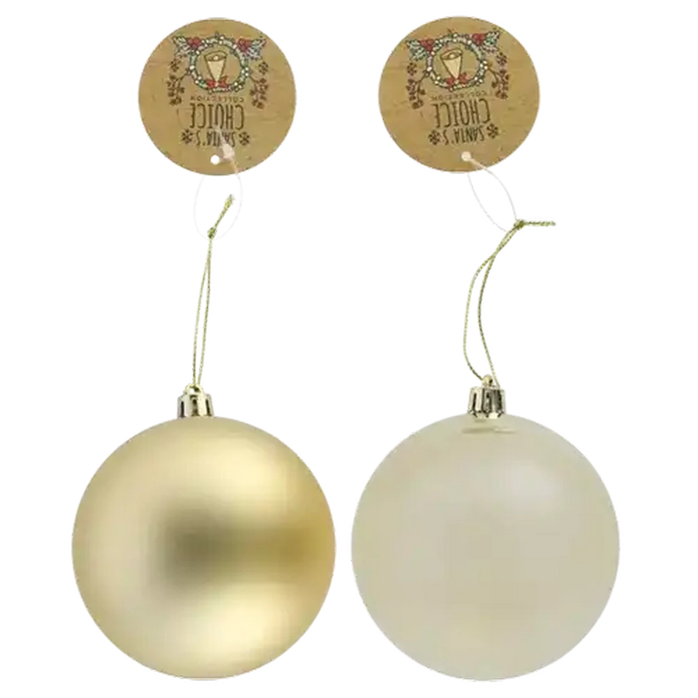 Image of Santa's Choice Gold Bauble 90mm (Type May Vary)