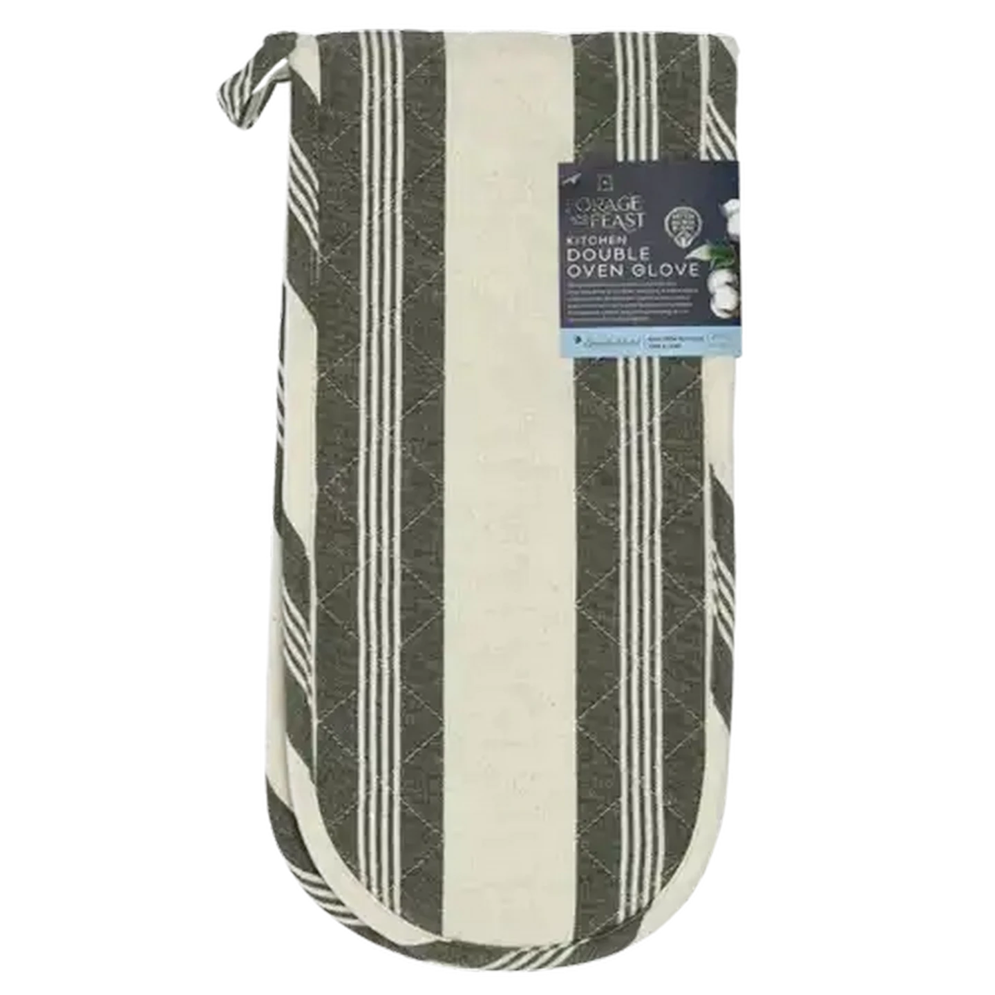 Image of Forage And Feast Savor Green Double Oven Glove 18 x 78cm