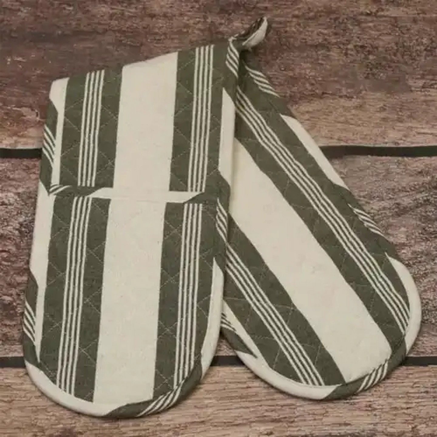 Image of Forage And Feast Savor Green Double Oven Glove 18 x 78cm