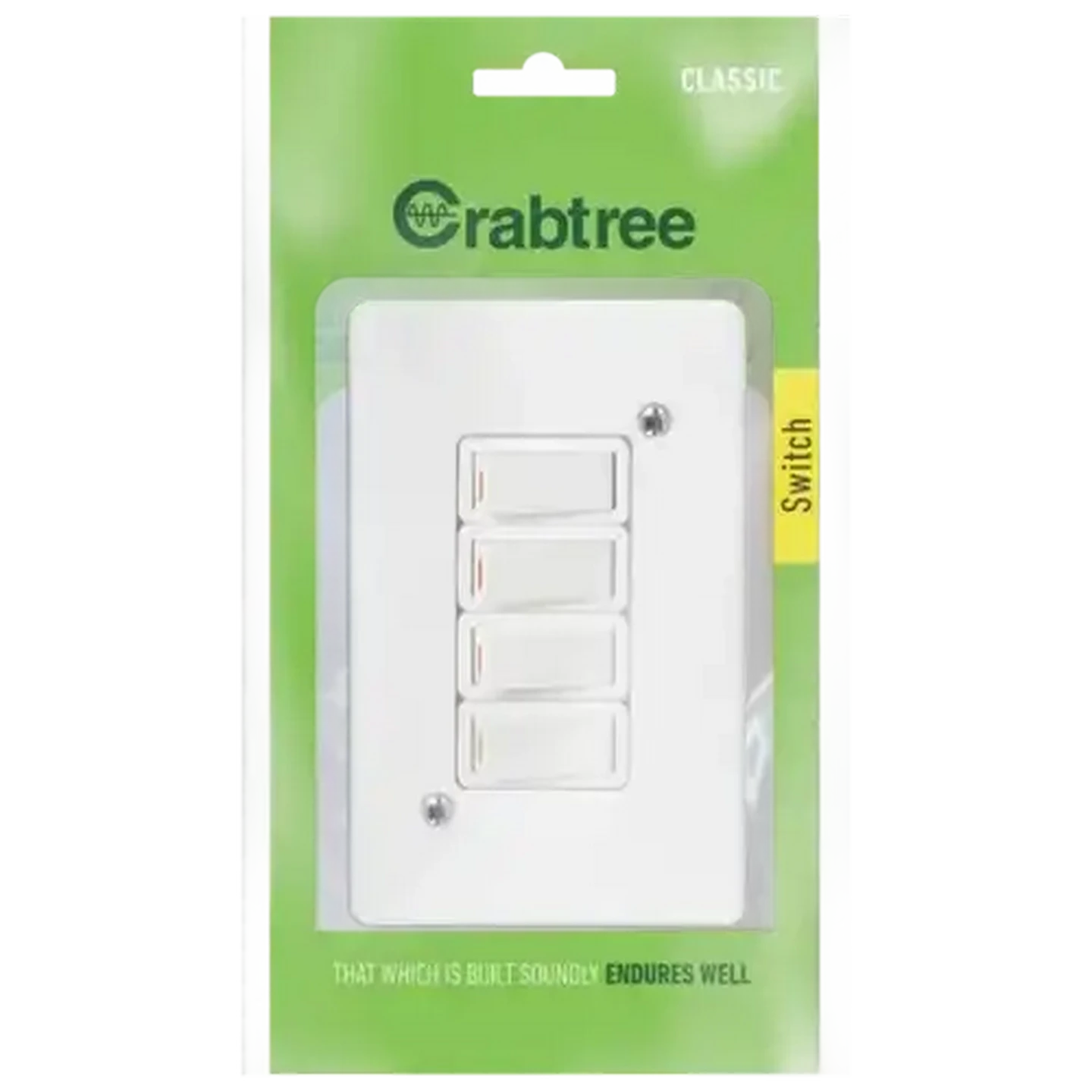 Image of Crabtree 4 Lever Switch 1 Way 4x2
