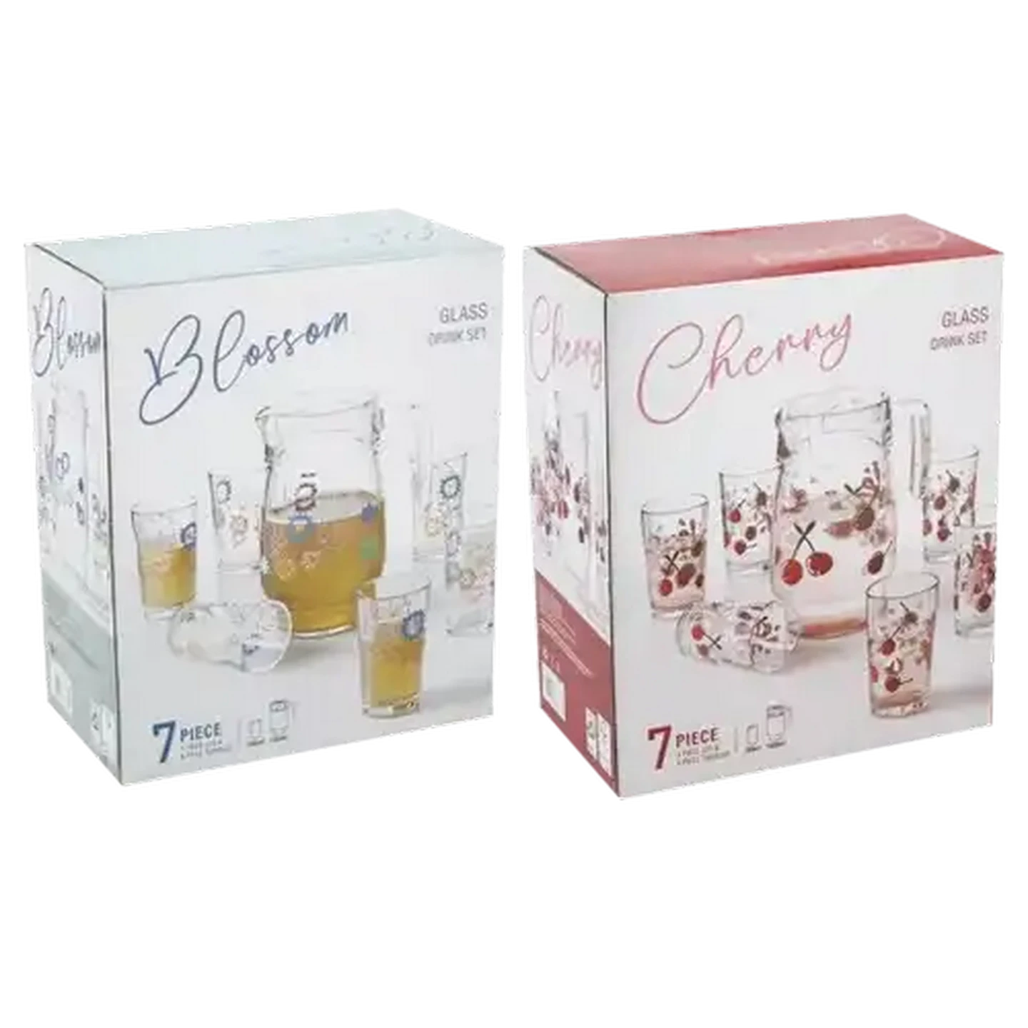 Checkers Sixty60 | Cherry or Blossom Glass Drink Set 7 Piece (Type