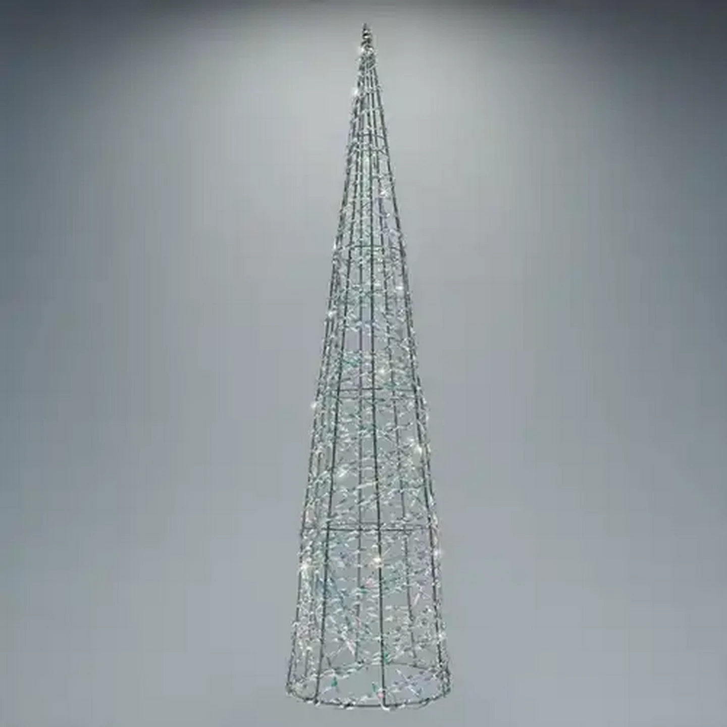 Image of Battery Operated LED Cone Christmas Tree with Lights 80cm