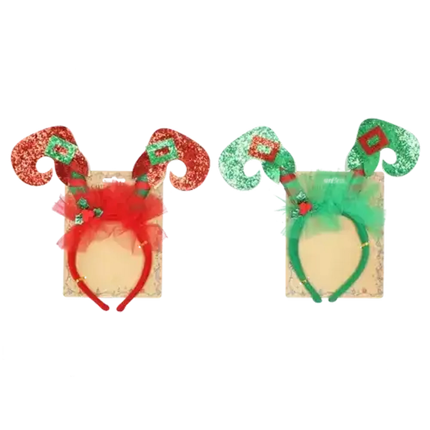 Image of Santa's Choice Christmas Headband with Elf Feet Accessory (Colour May Vary)