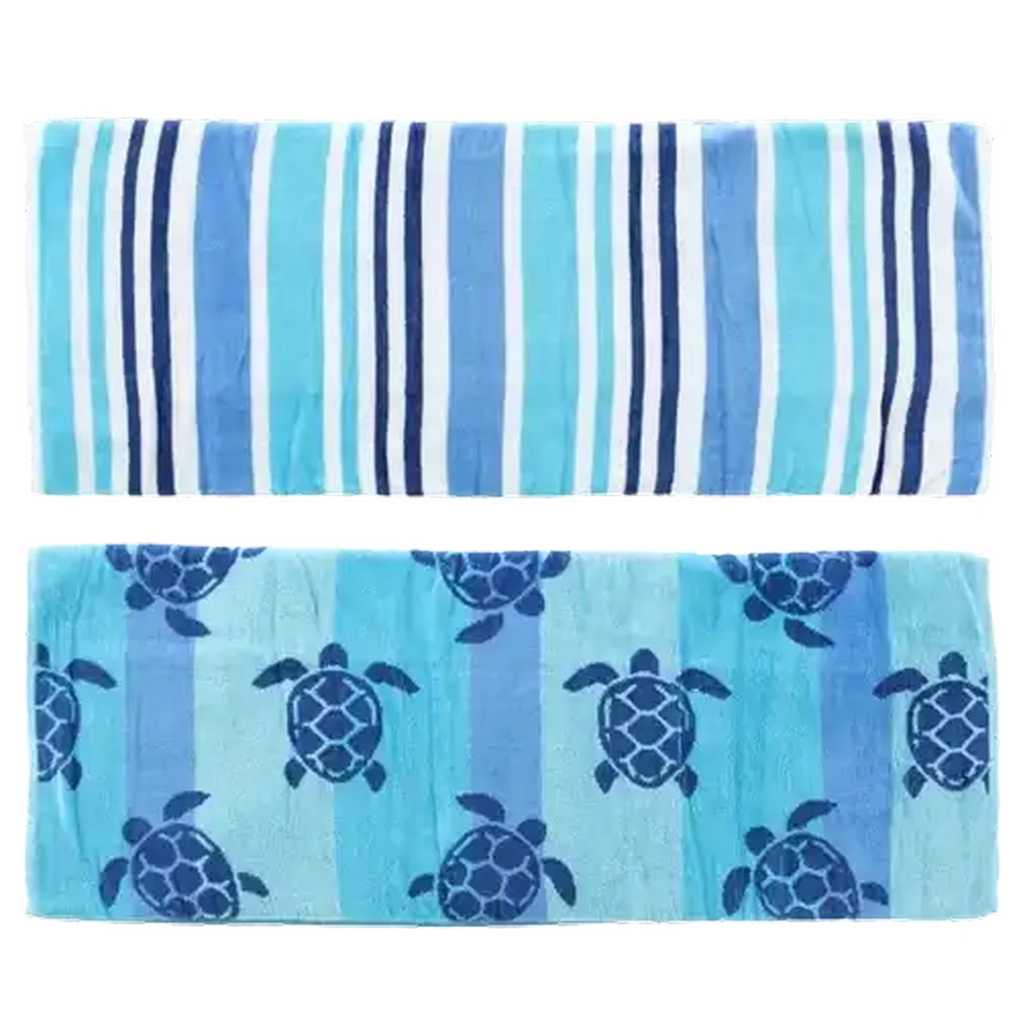 Checkers Sixty60 | Laguna Velour Blue Stripe Beach Towel 2-Piece