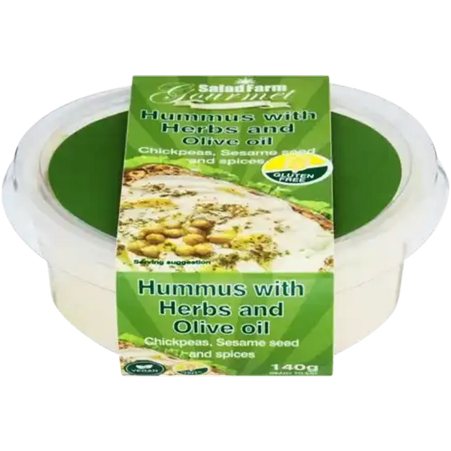 Image of Salad Farm Gourmet Hummus with Herbs and Olive Oil 140g
