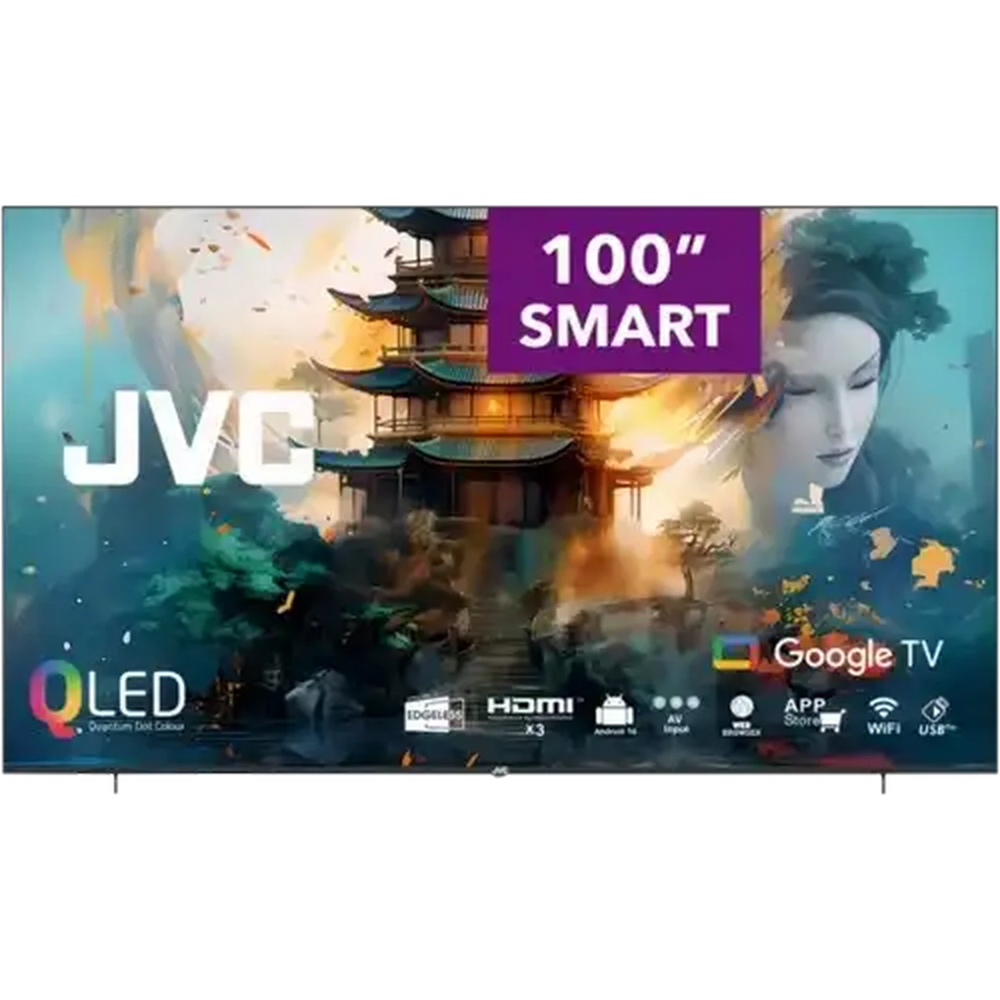 Image of JVC 100 Inch QLED Smart TV