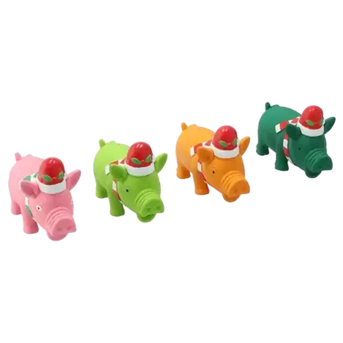 Image of Santa's Choice Christmas Latex Pig Pet Toy (Colour May Vary)