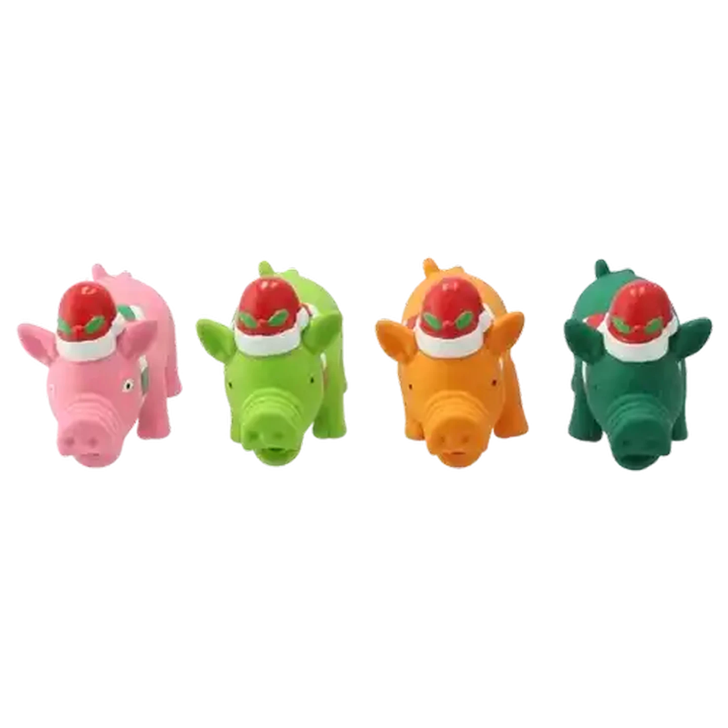 Image of Santa's Choice Christmas Latex Pig Pet Toy (Colour May Vary)