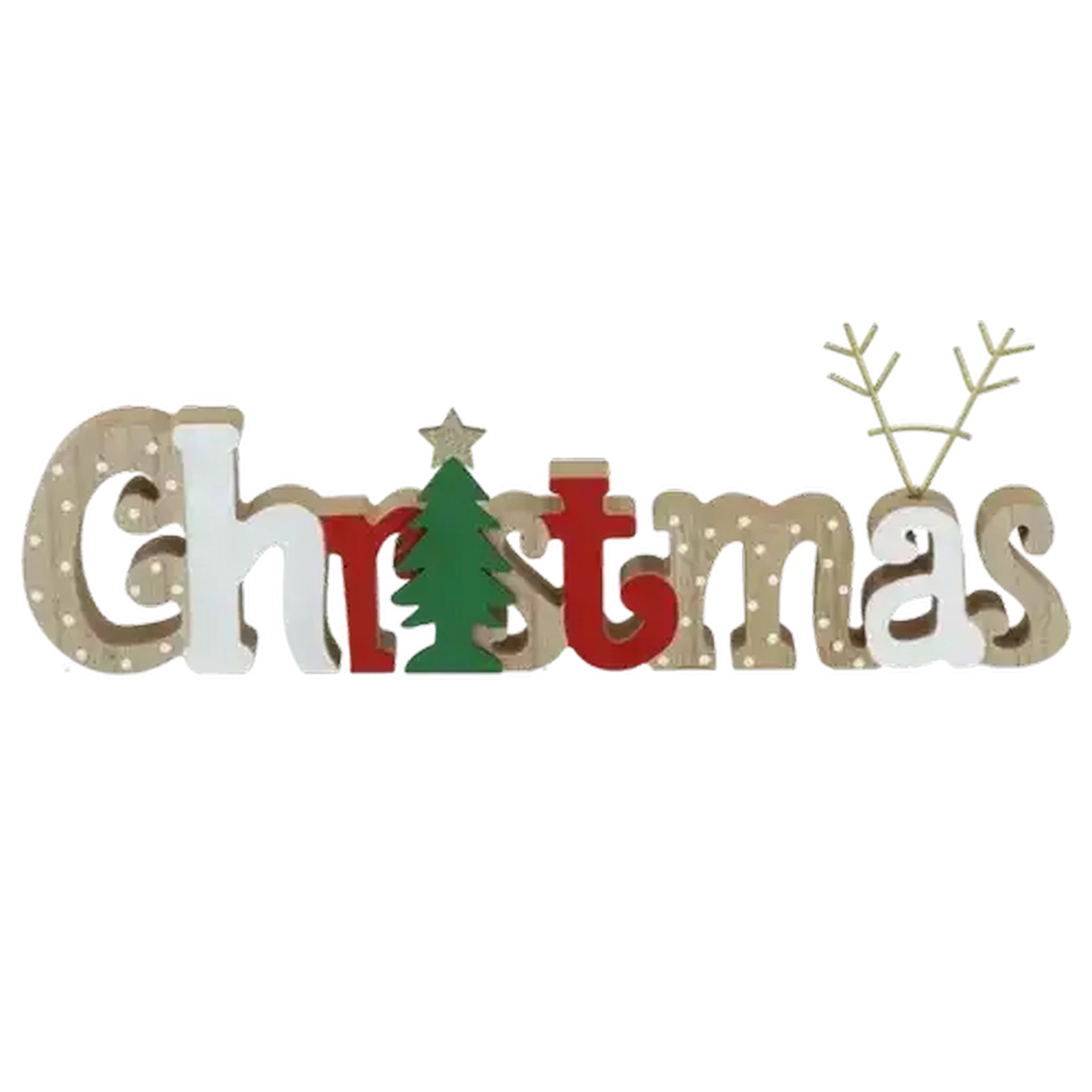 Image of Christmas Wooden Table Top Sign