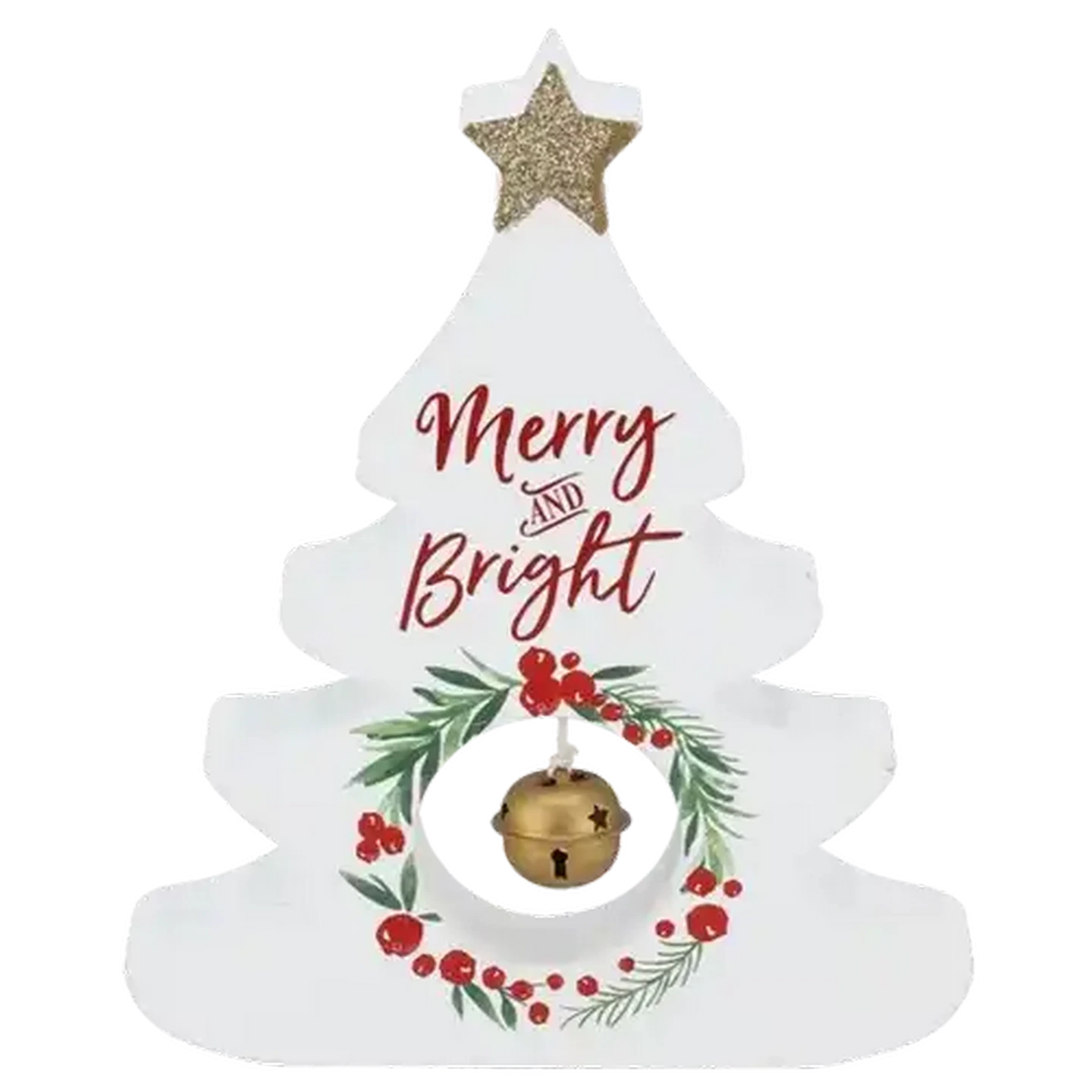 Image of Tree White Table Top with Bell 17.5cm
