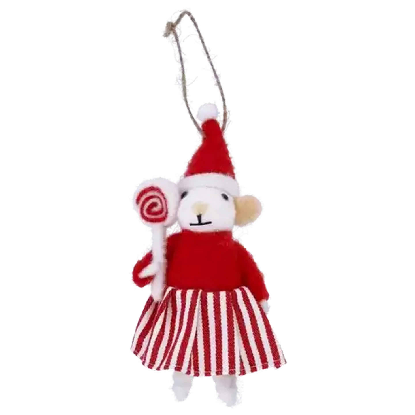 Image of Santa's Choice Felt Mouse Tree Decoration (Design May Vary)
