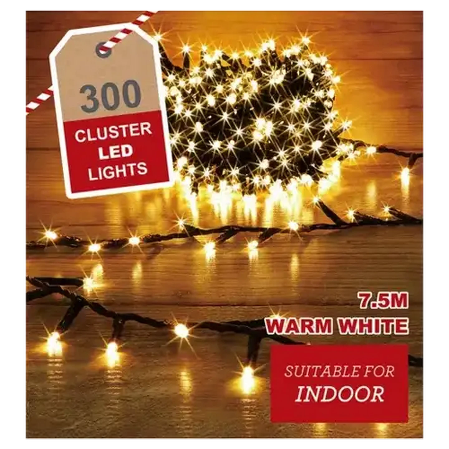Image of Cluster Warm White Battery Operated LED Lights 7.5m